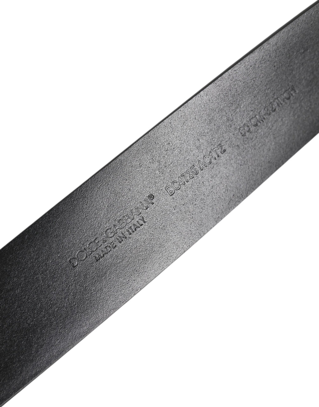 Dolce & Gabbana Schwarzer Leder Nietengürtel DG Metallschnalle