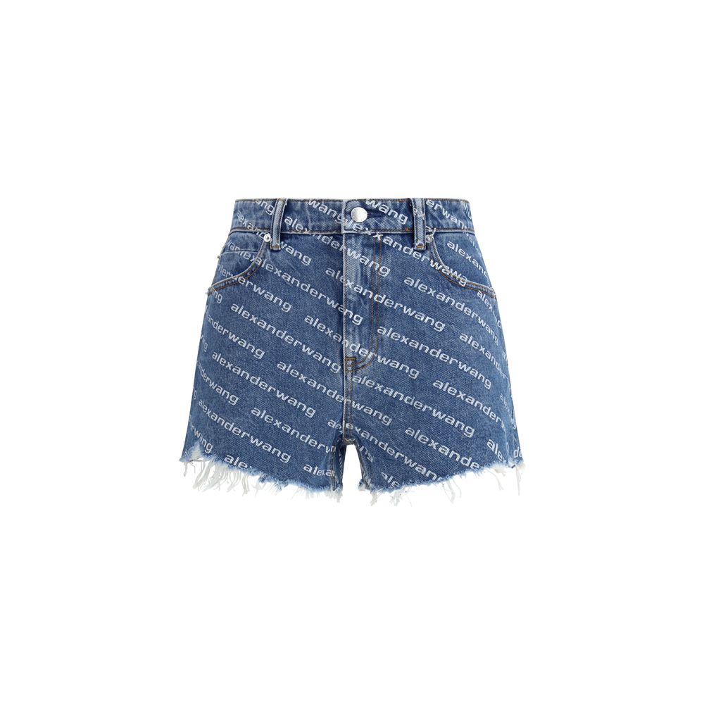 Alexander Wang Blaue Baumwoll-Bermuda-Shorts
