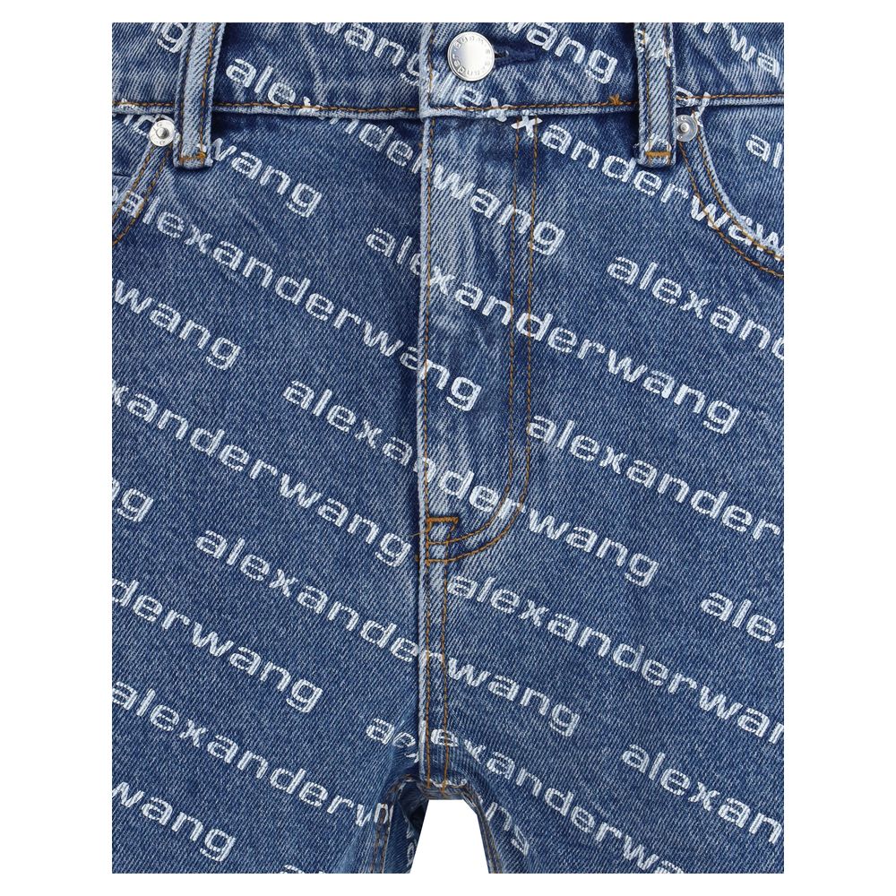 Alexander Wang Blaue Baumwoll-Bermuda-Shorts