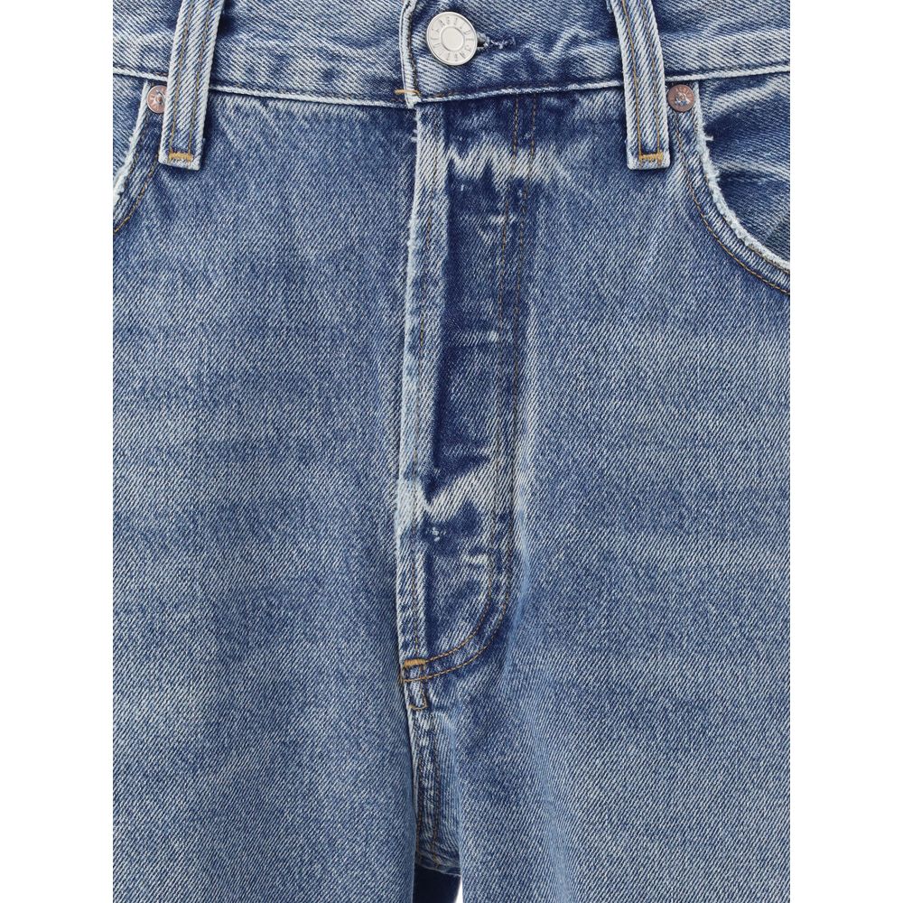 Agolde Hellblaue Baumwoll-Jeans mit geradem Beinverlauf