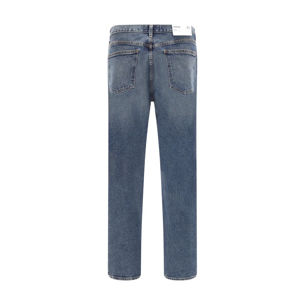 Agolde Schmale Jeans aus Baumwolle in Blau
