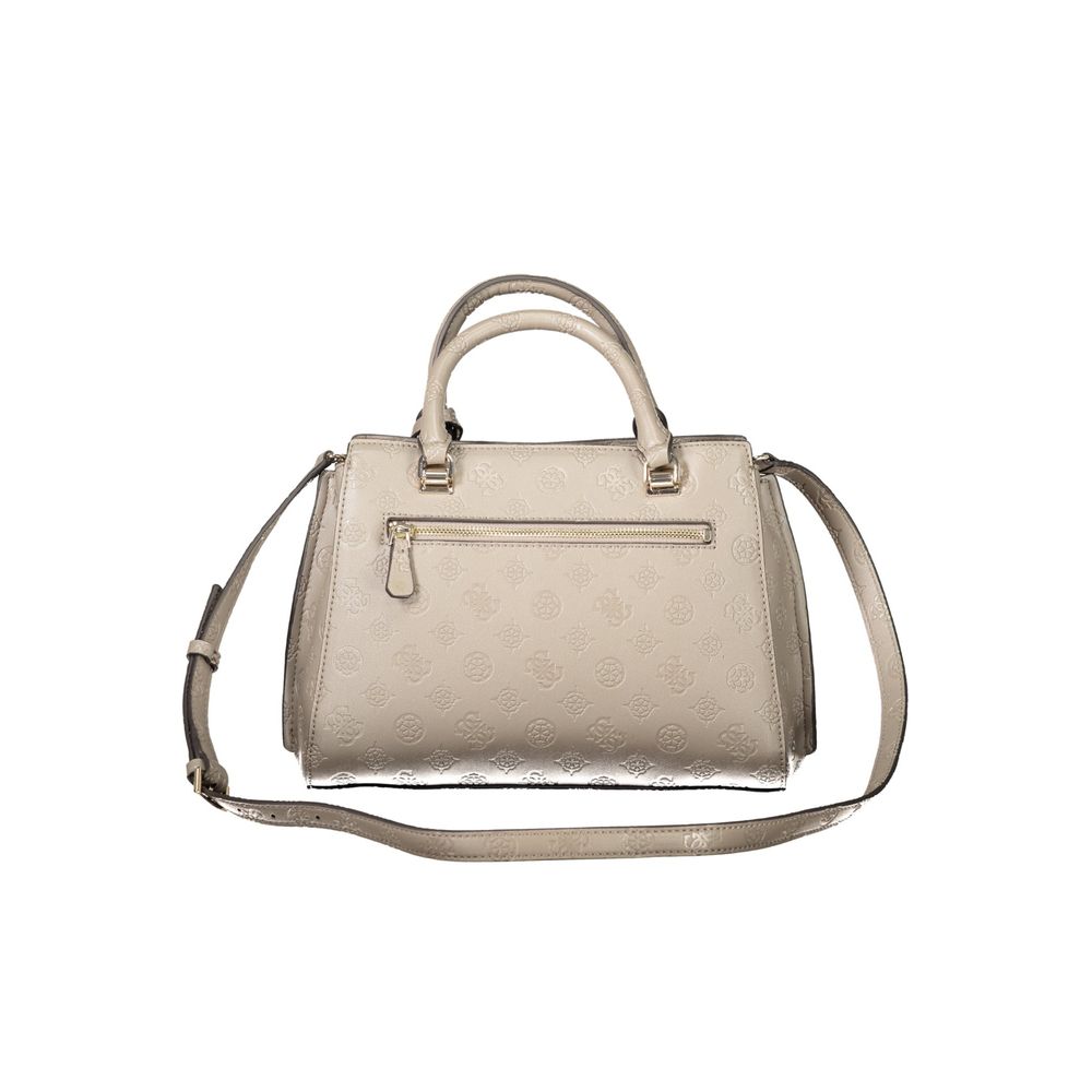 Guess Jeans Beige Polyethylen Frauen Handtasche