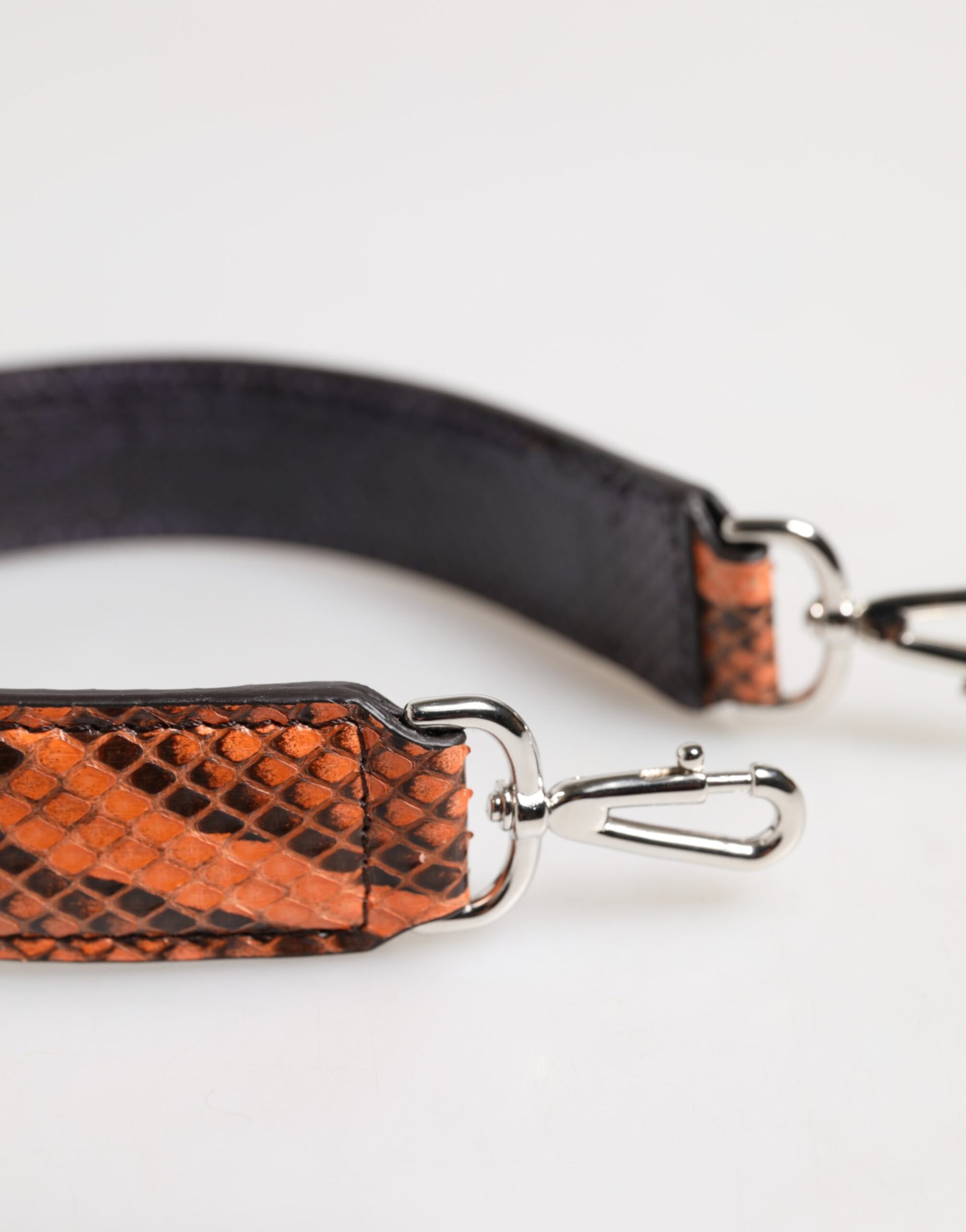 Dolce & Gabbana Orange Exotische Ledertasche Schulterriemen