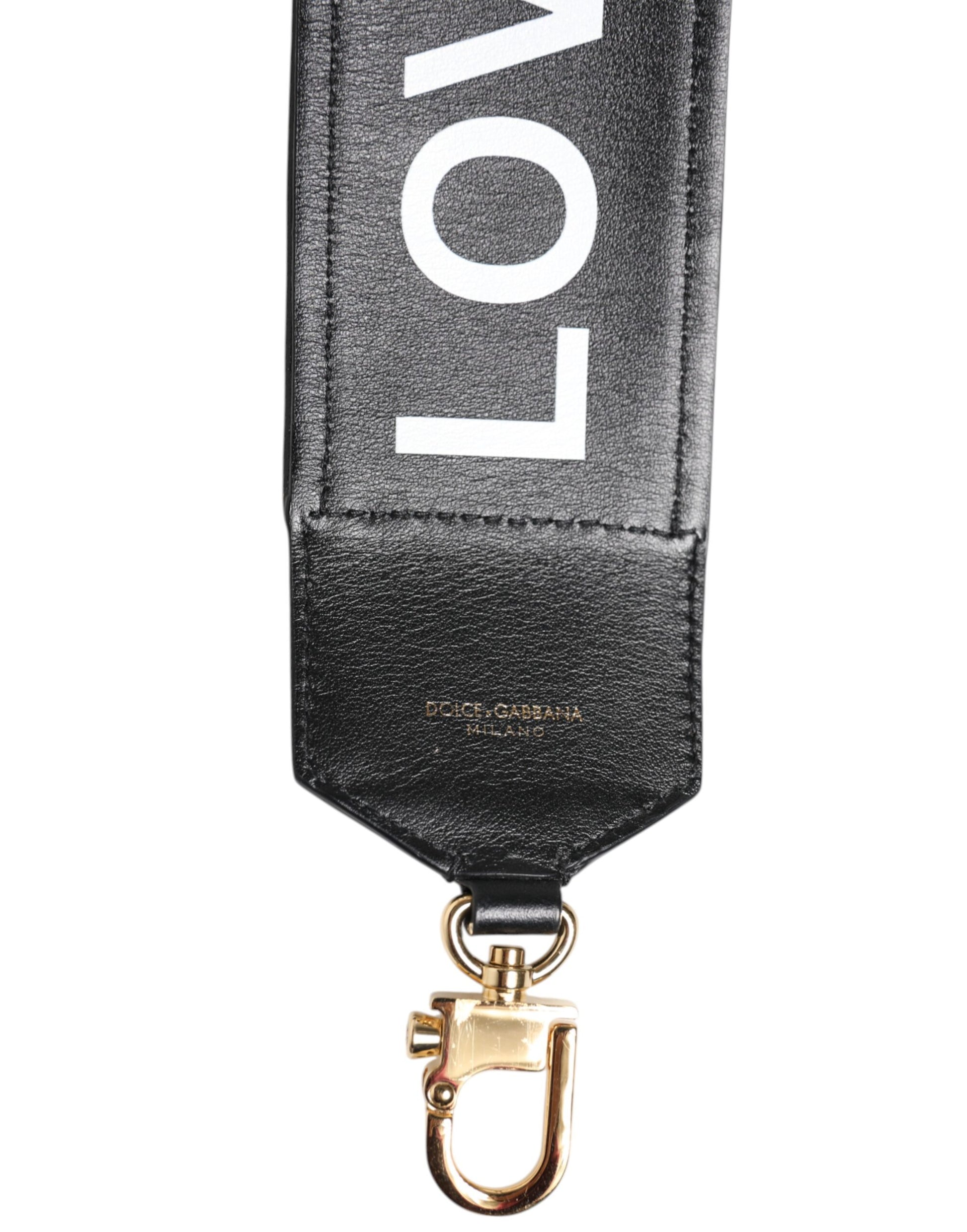 Dolce & Gabbana Schwarzer Leopardenprint Reversible Bag Schulterriemen