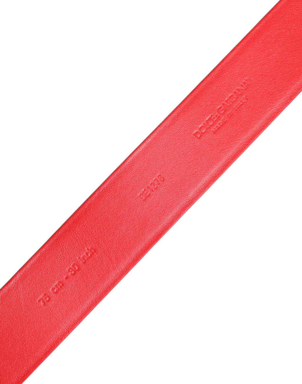 Dolce & Gabbana Roter Kalbsledergürtel mit verzierter Metallschnalle