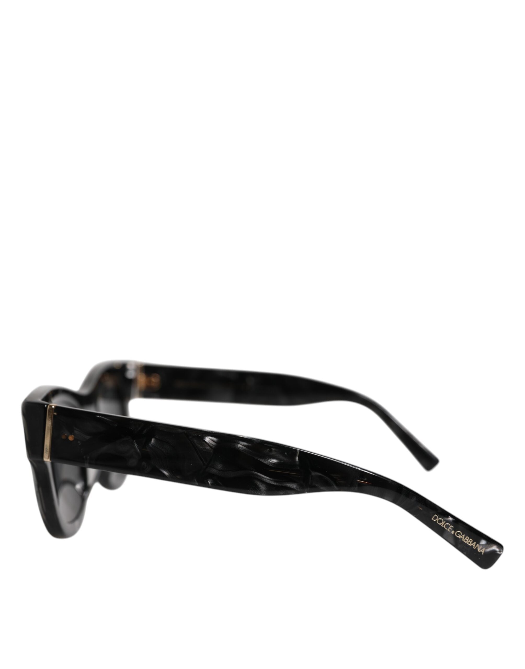 Dolce & Gabbana Perlweißes Acetatgestell Domenico Deep Shades Sonnenbrille