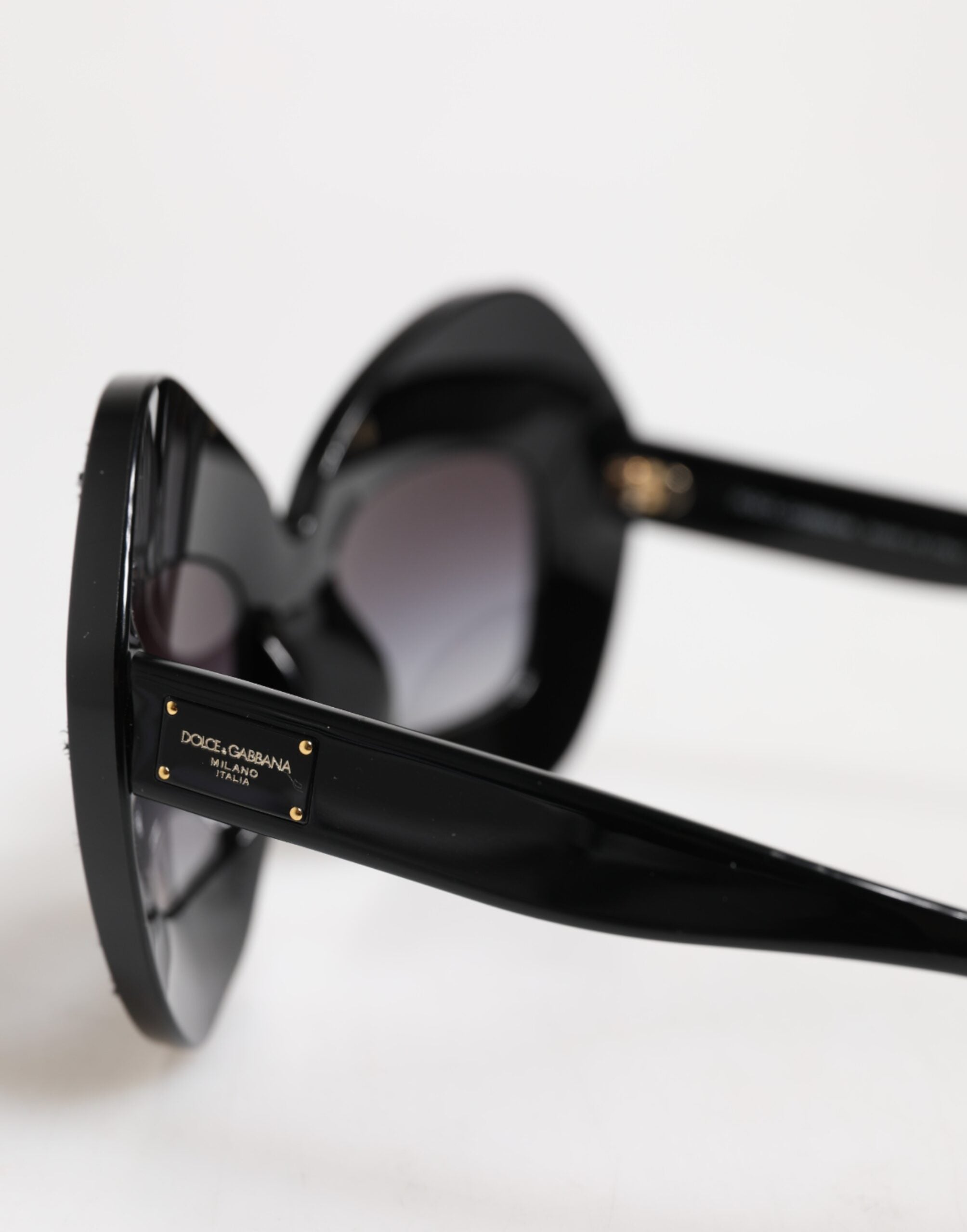 Dolce & Gabbana Schwarz-Weiß PIED DE POULE Print Oversized Shades Sonnenbrille