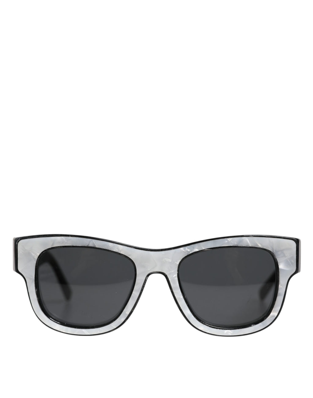 Dolce & Gabbana Perlweißes Acetatgestell Domenico Shade Sonnenbrille