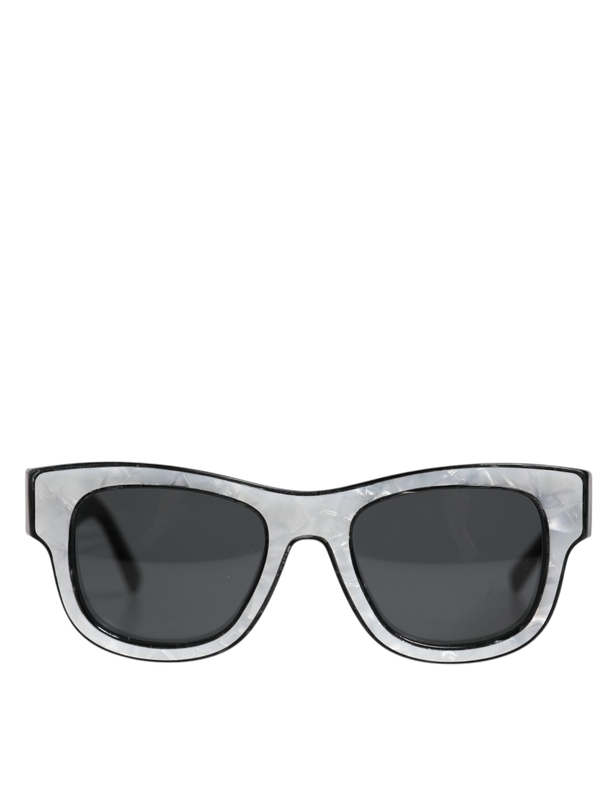 Dolce & Gabbana Perlweißes Acetatgestell Domenico Shade Sonnenbrille