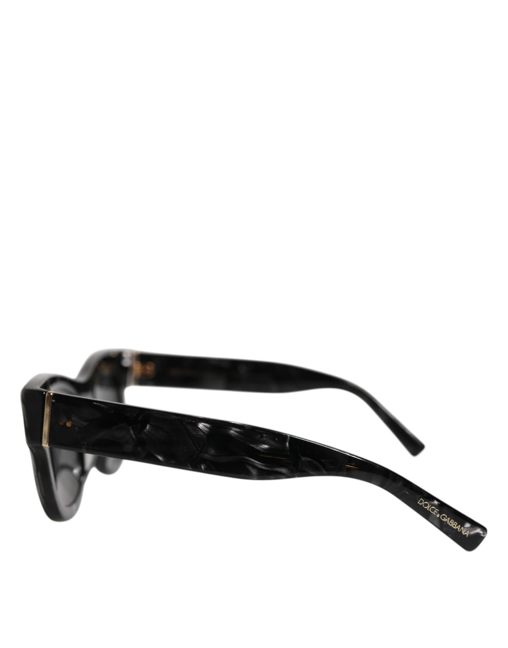 Dolce & Gabbana Perlweißes Acetatgestell Domenico Shade Sonnenbrille
