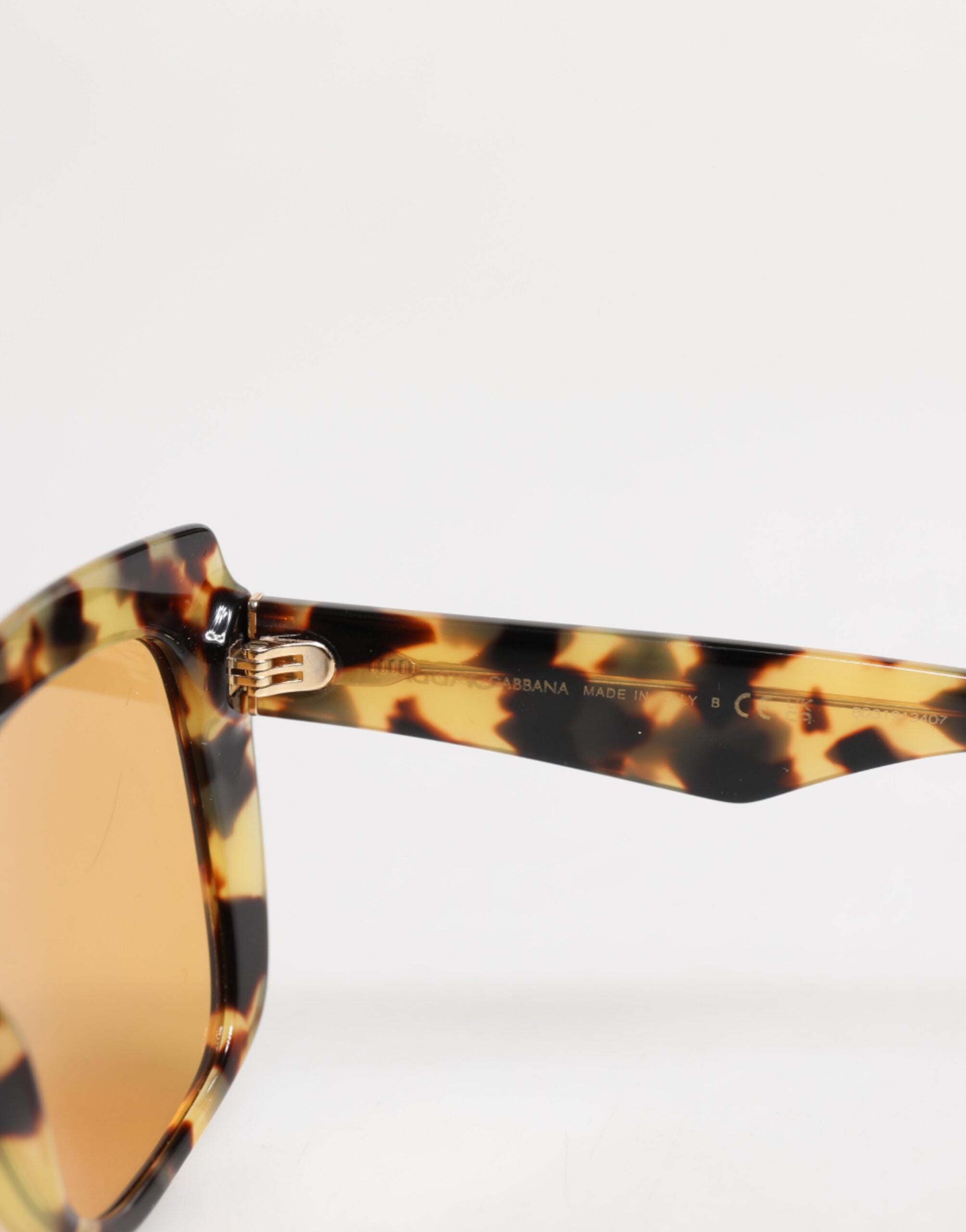 Dolce & Gabbana Schwarz Gelb Havanna Leopard Square Shades Sonnenbrille