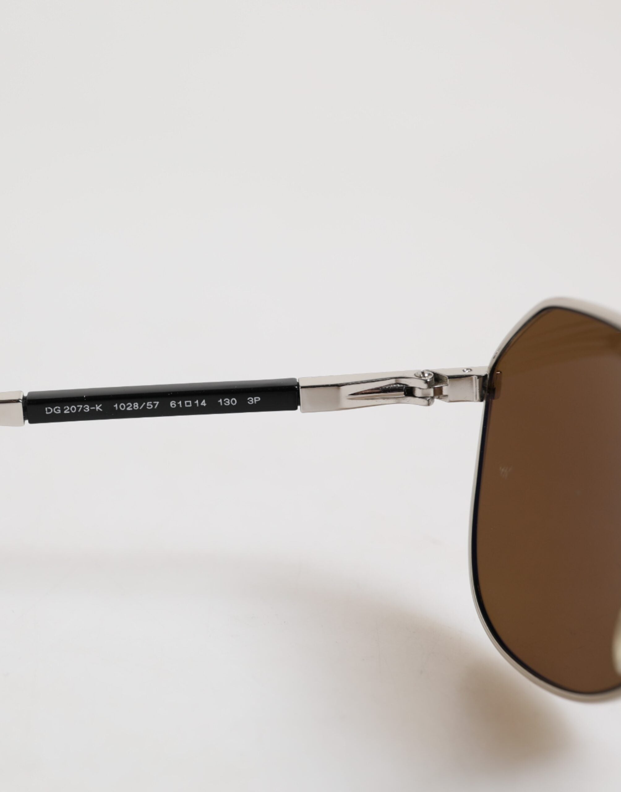 Dolce & Gabbana DG2073 Silberner Stahl Klassischer Pilot Braune Gläser Sonnenbrille