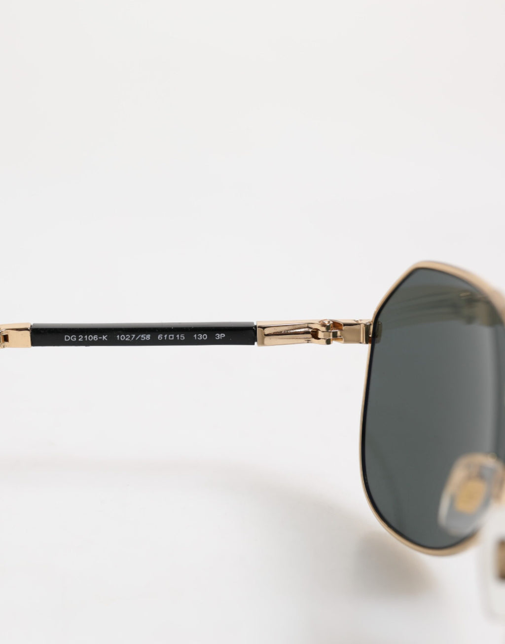 Dolce & Gabbana Gold DG2106K Pilot Frame getönte Gläser polarisierte Sonnenbrille
