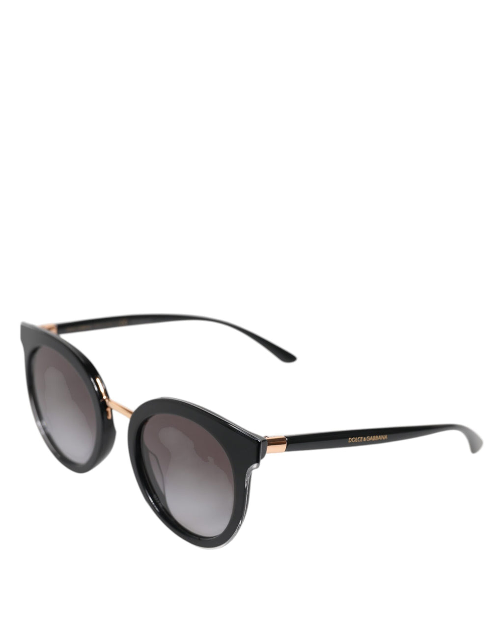 Dolce & Gabbana Schwarze transparente runde Sonnenbrille DG4371-F Eyewear