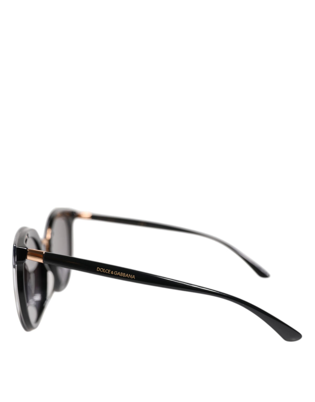 Dolce & Gabbana Schwarze transparente runde Sonnenbrille DG4371-F Eyewear