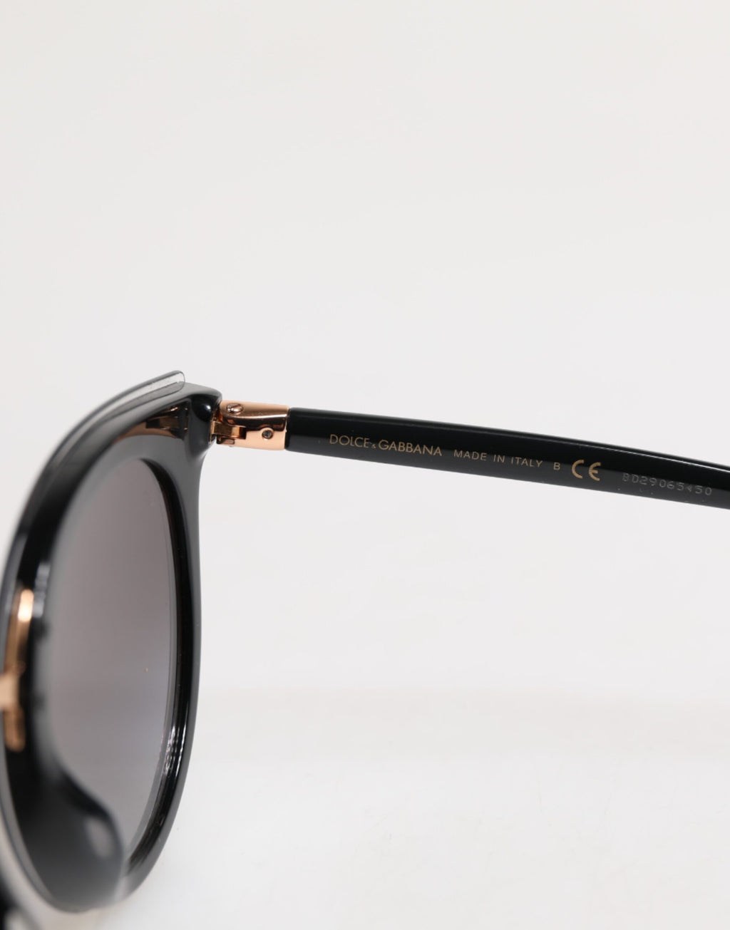 Dolce & Gabbana Schwarze transparente runde Sonnenbrille DG4371-F Eyewear