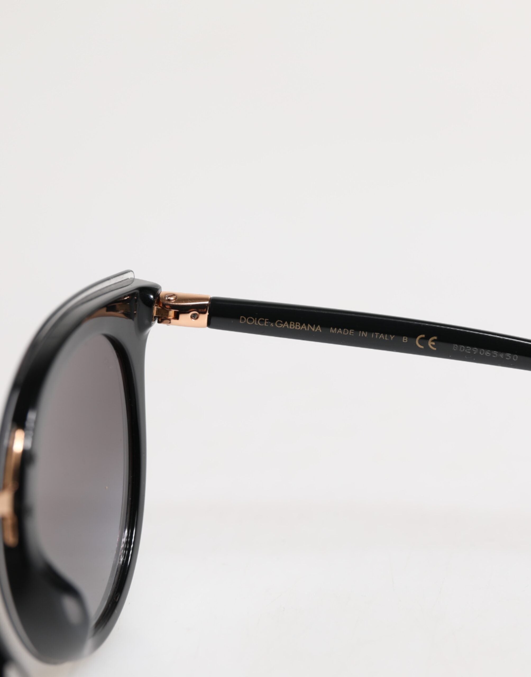Dolce & Gabbana Schwarze transparente runde Sonnenbrille DG4371-F Eyewear