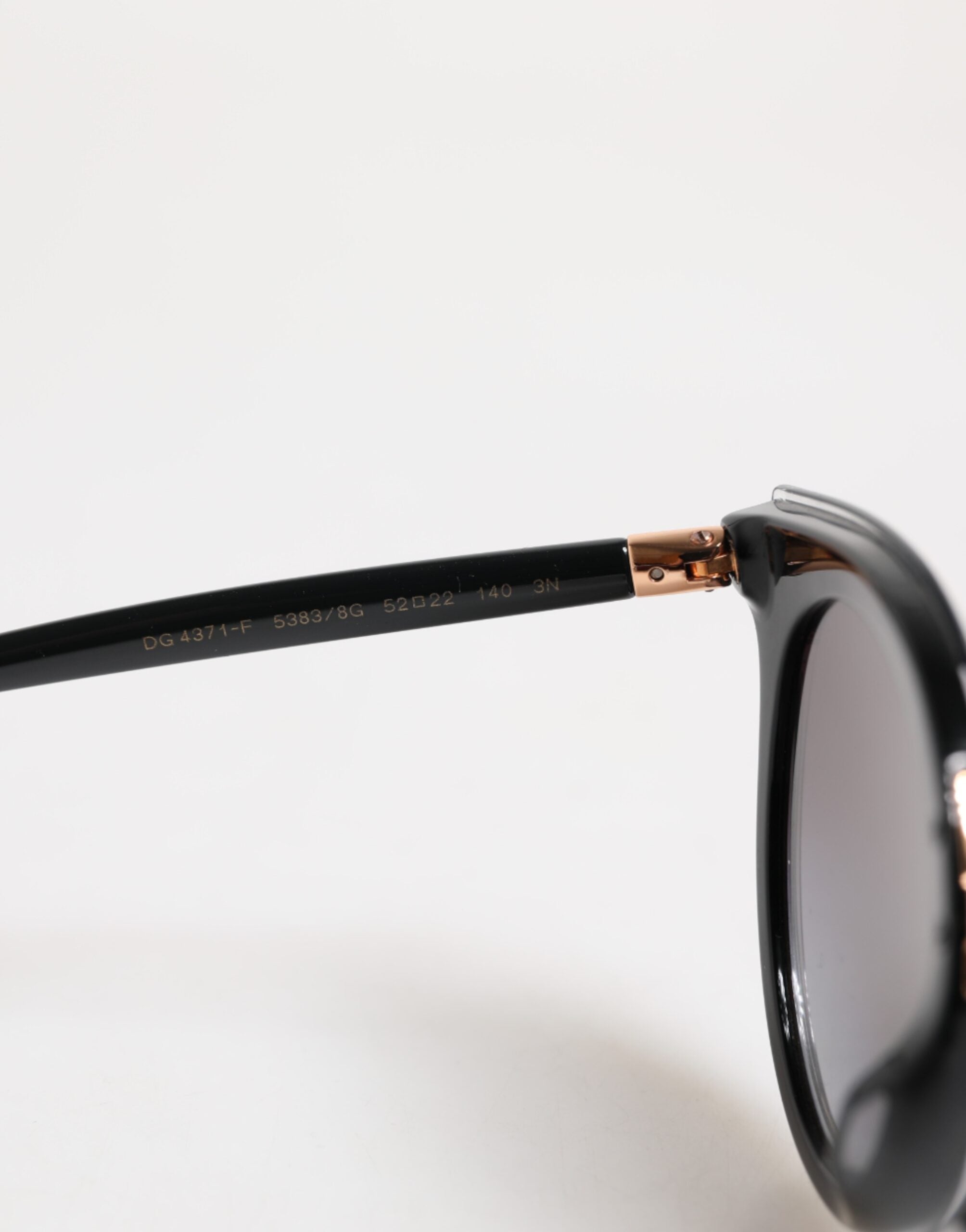 Dolce & Gabbana Schwarze transparente runde Sonnenbrille DG4371-F Eyewear
