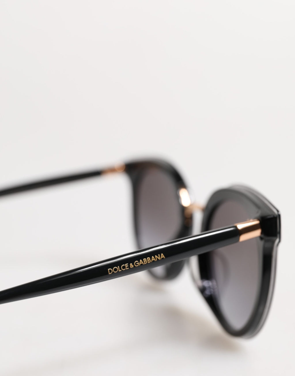 Dolce & Gabbana Schwarze transparente runde Sonnenbrille DG4371-F Eyewear