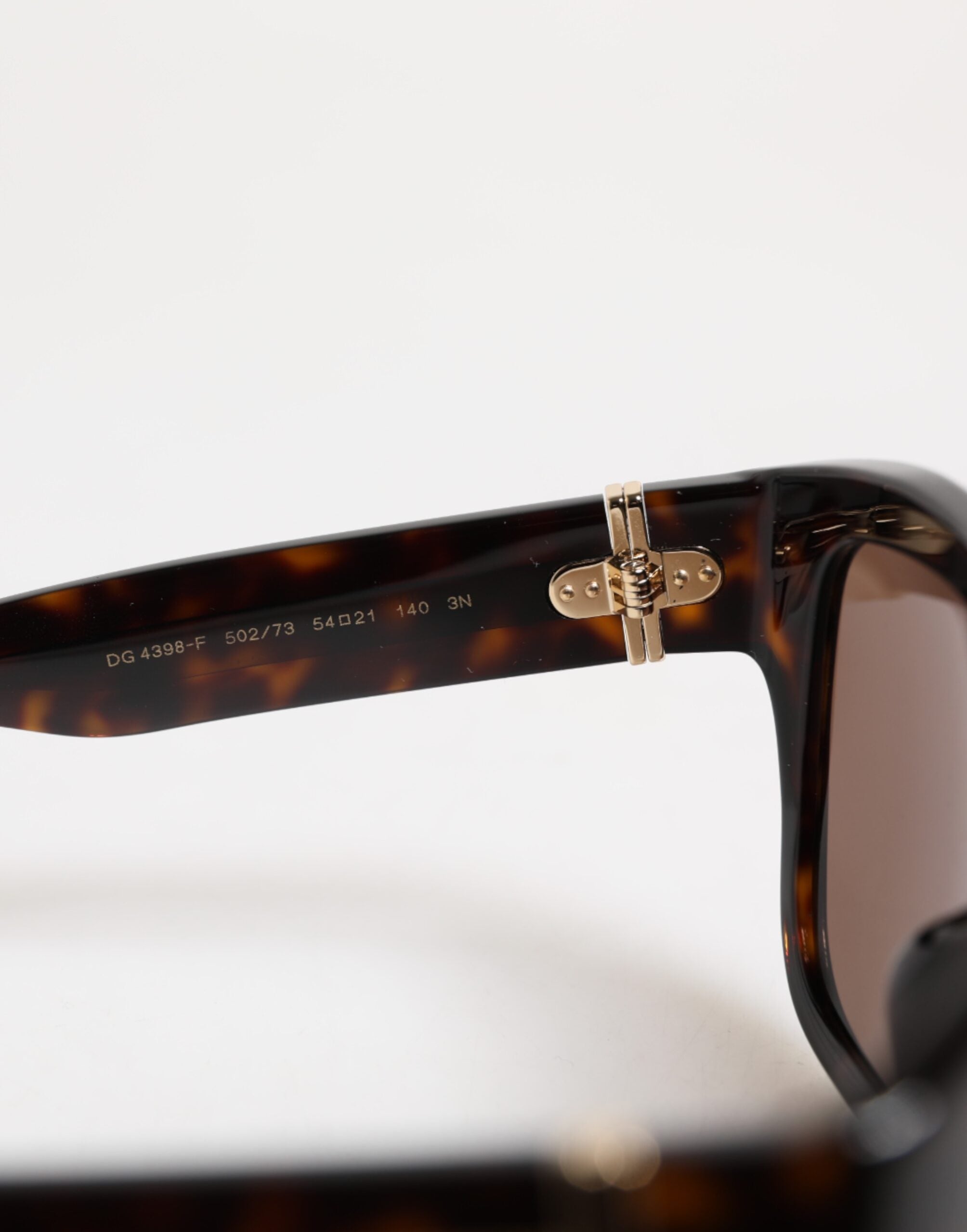 Dolce & Gabbana Dunkelbraune Havanna DG4398F Quadratische Brillenfassung Sonnenbrille