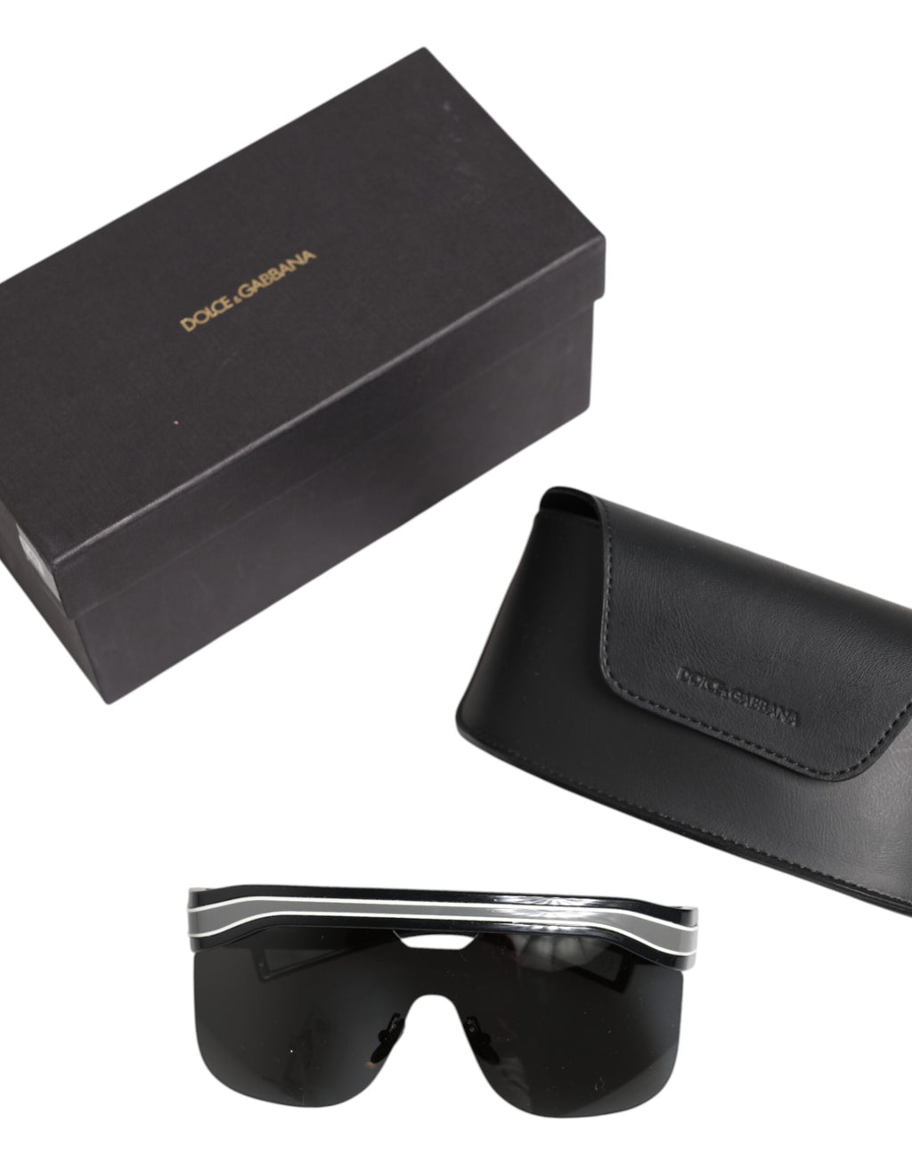 Dolce & Gabbana Schwarz Weiß Street Sporty DG6162 Männer Brillen Sonnenbrillen