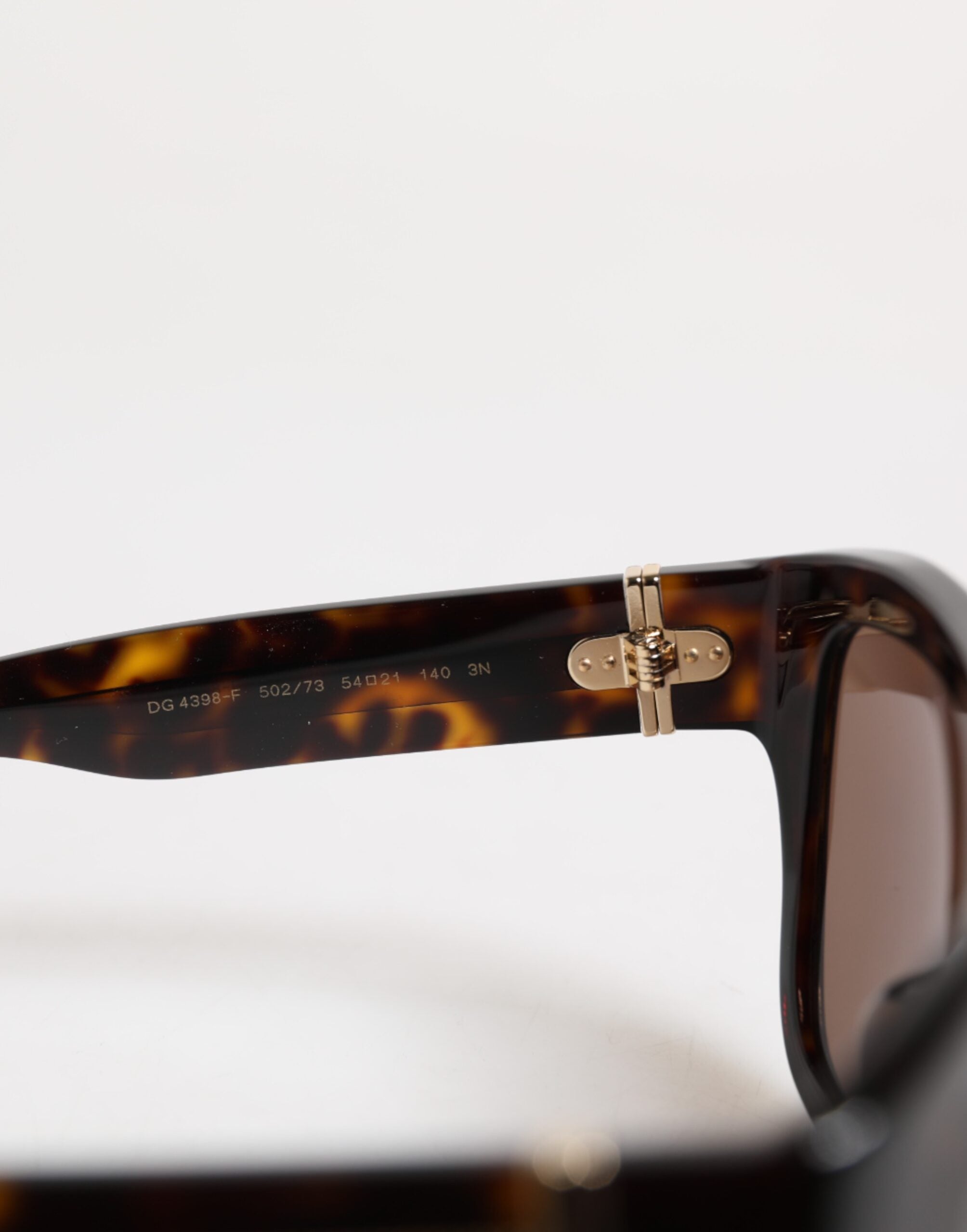 Dolce & Gabbana Dunkelbraune Havanna DG4398F Quadratische Brillenfassung Sonnenbrille