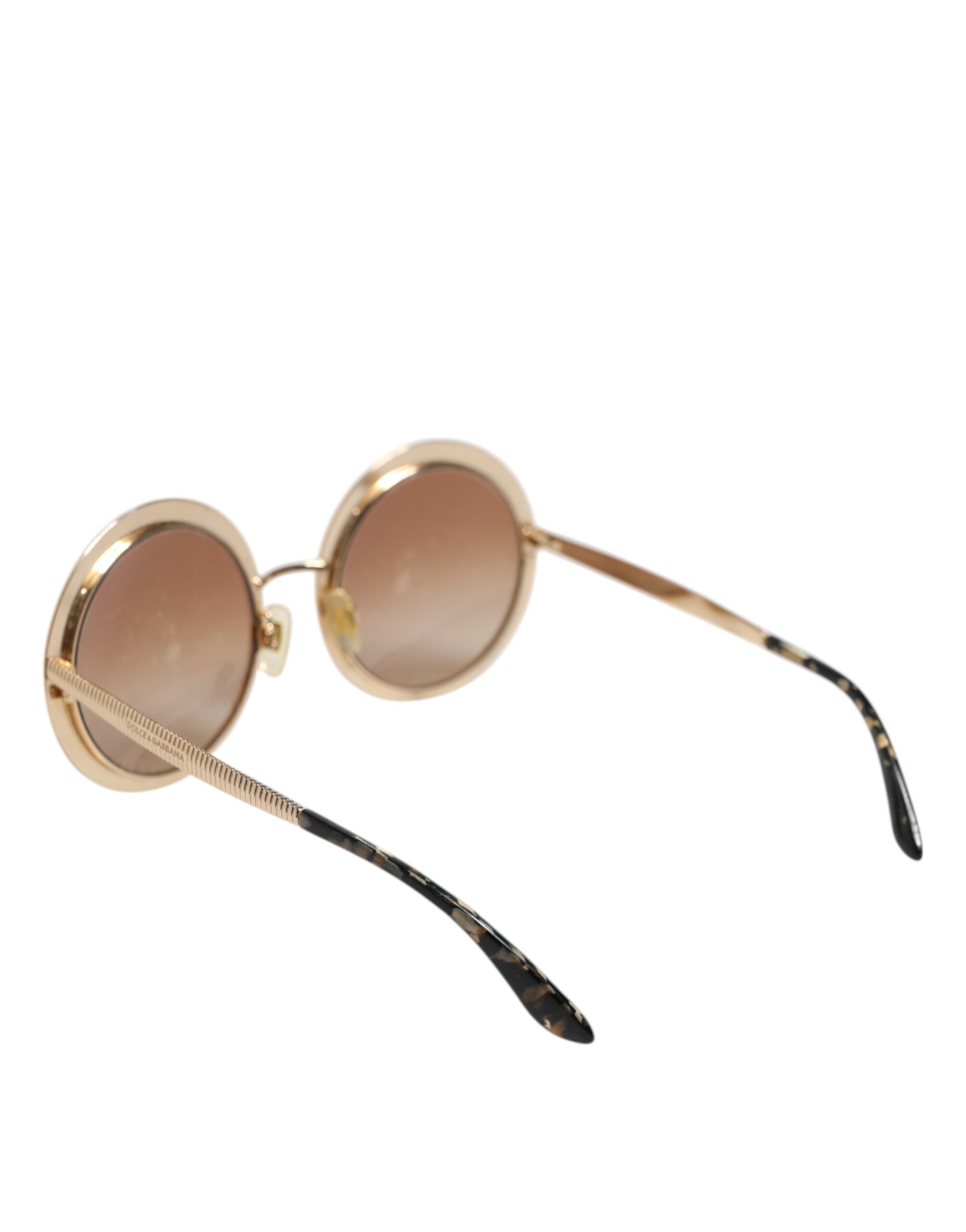 Dolce & Gabbana Gold Braun Gradient Runde Rahmen DG2179 Eyewear Sonnenbrillen