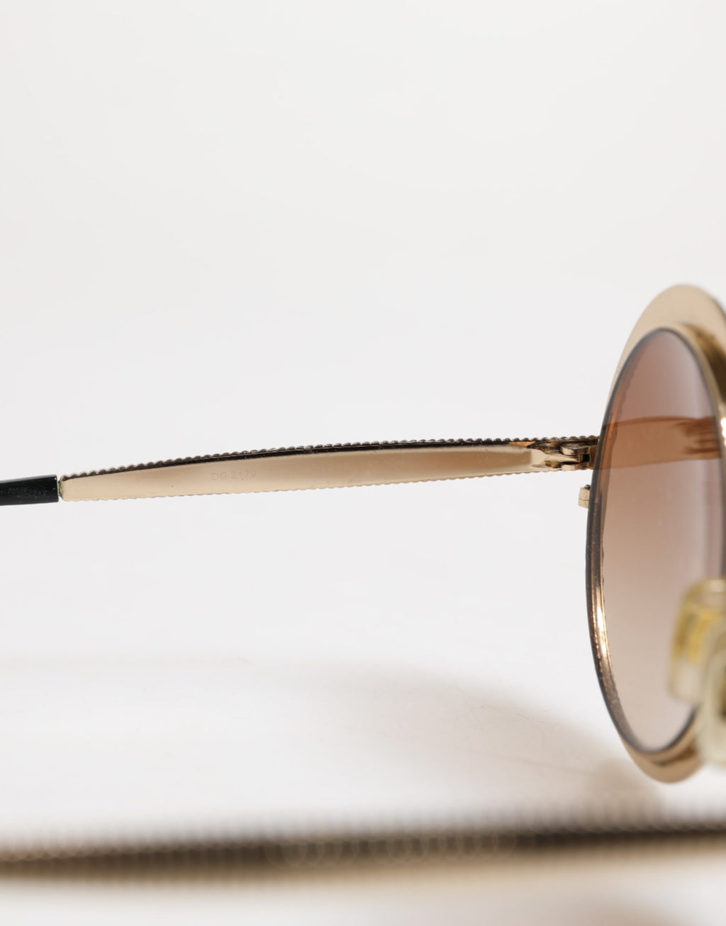 Dolce & Gabbana Gold Braun Gradient Runde Rahmen DG2179 Eyewear Sonnenbrillen