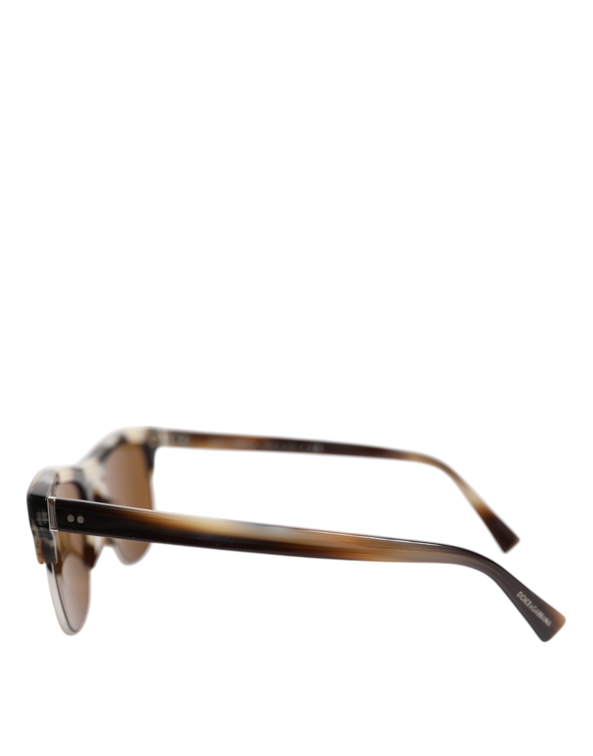 Dolce & Gabbana Braun gestreifte Acetat-Sonnenbrille DG4305 Eyewear
