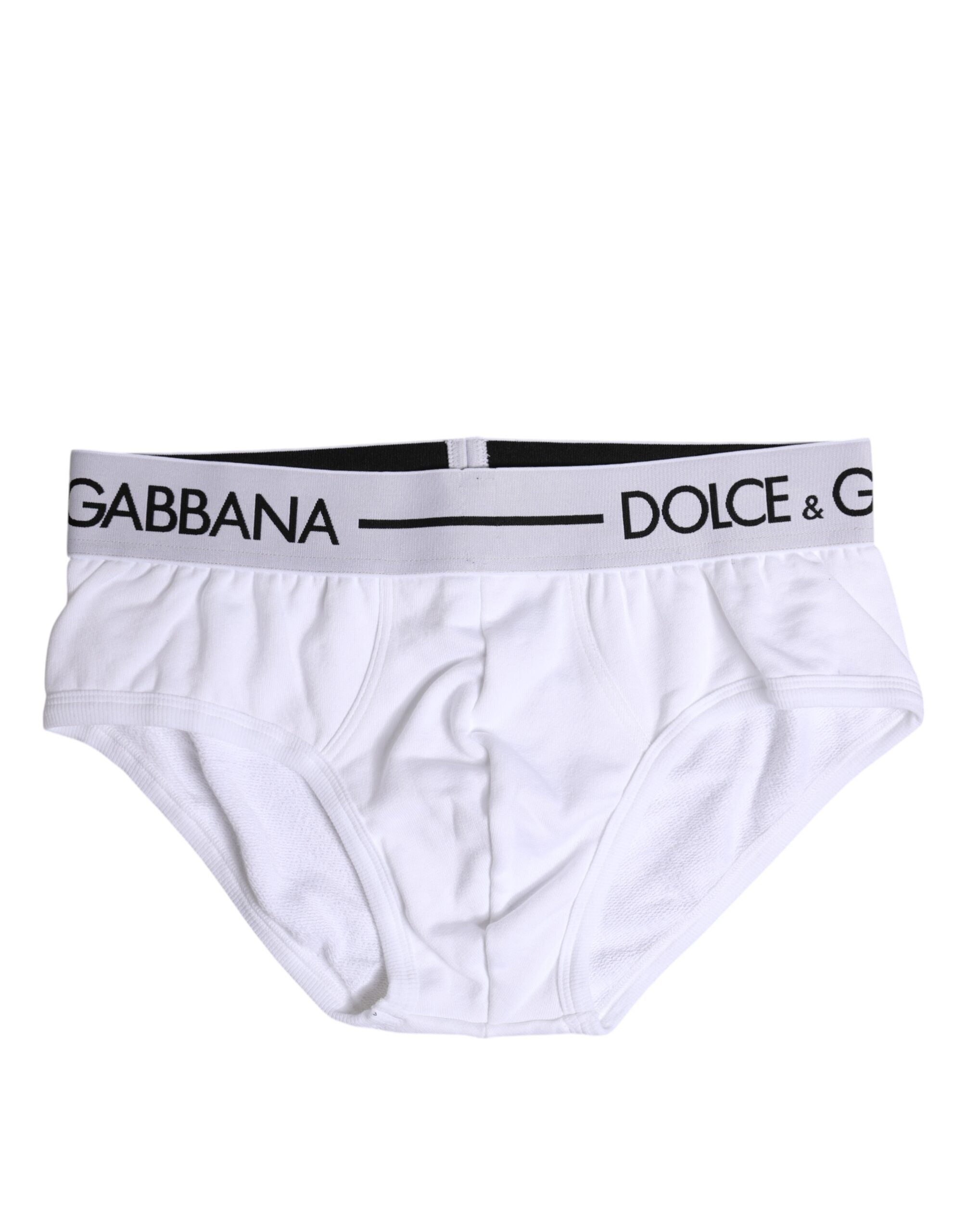 Dolce & Gabbana Weißer Baumwoll-Stretch-Slip Regular Unterwäsche