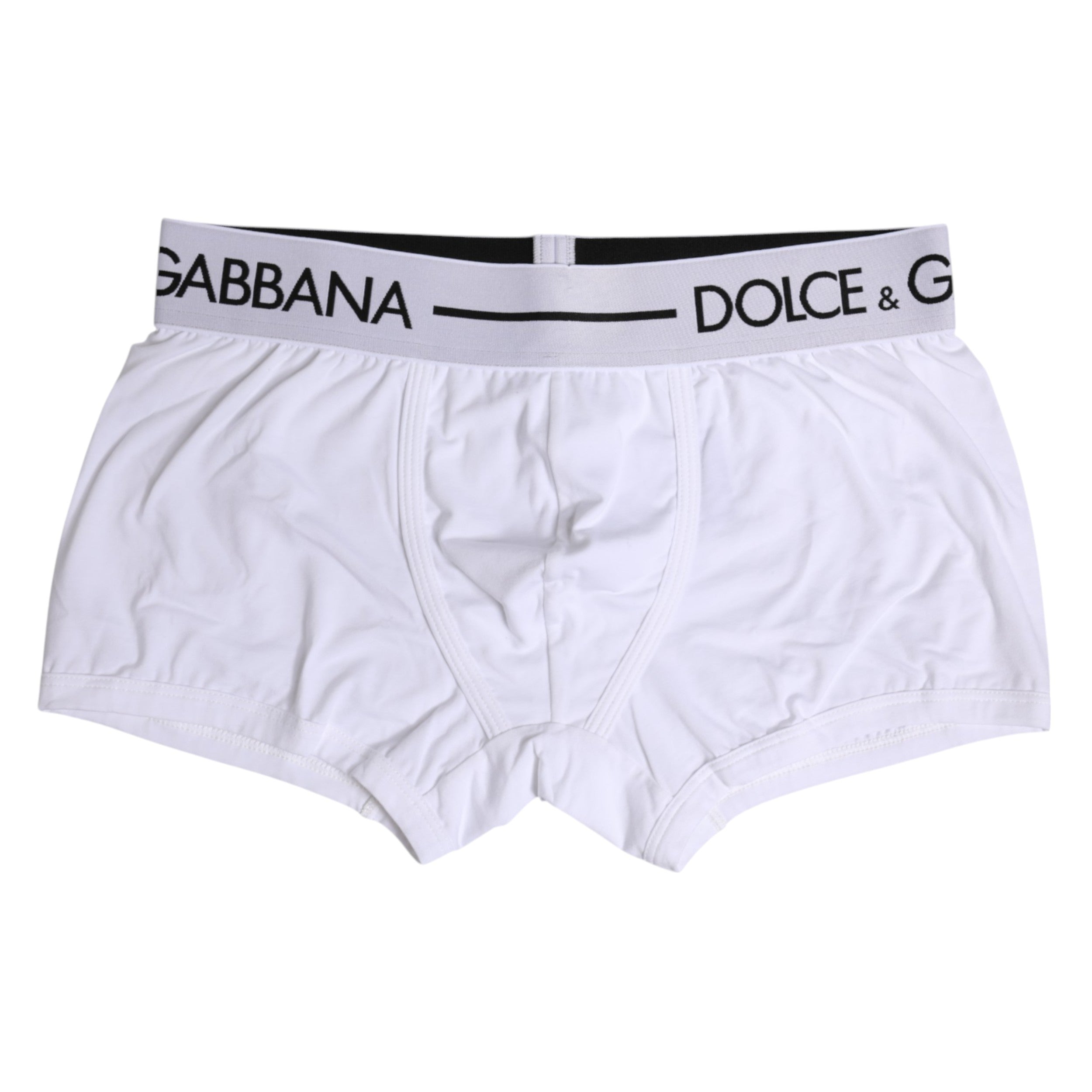 Dolce & Gabbana Weiße Cotton Stretch Regular Boxer Unterwäsche