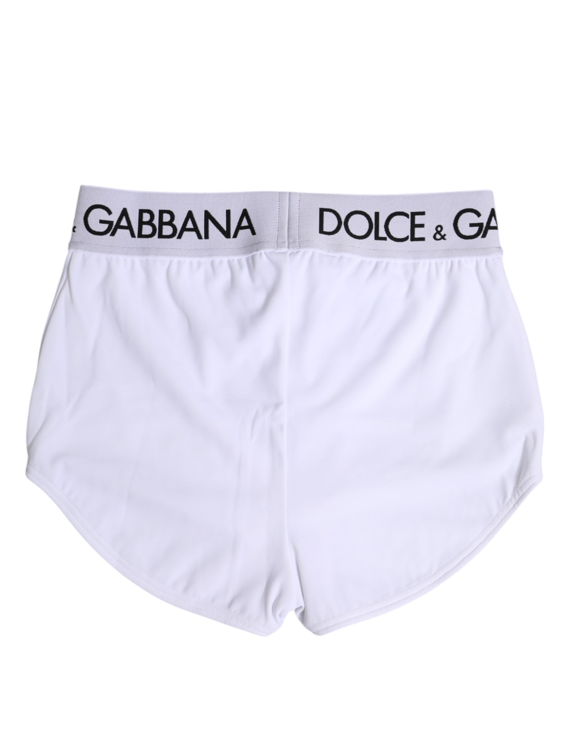 Dolce & Gabbana Weißes Nylon Logo Bund Boxershorts Unterwäsche