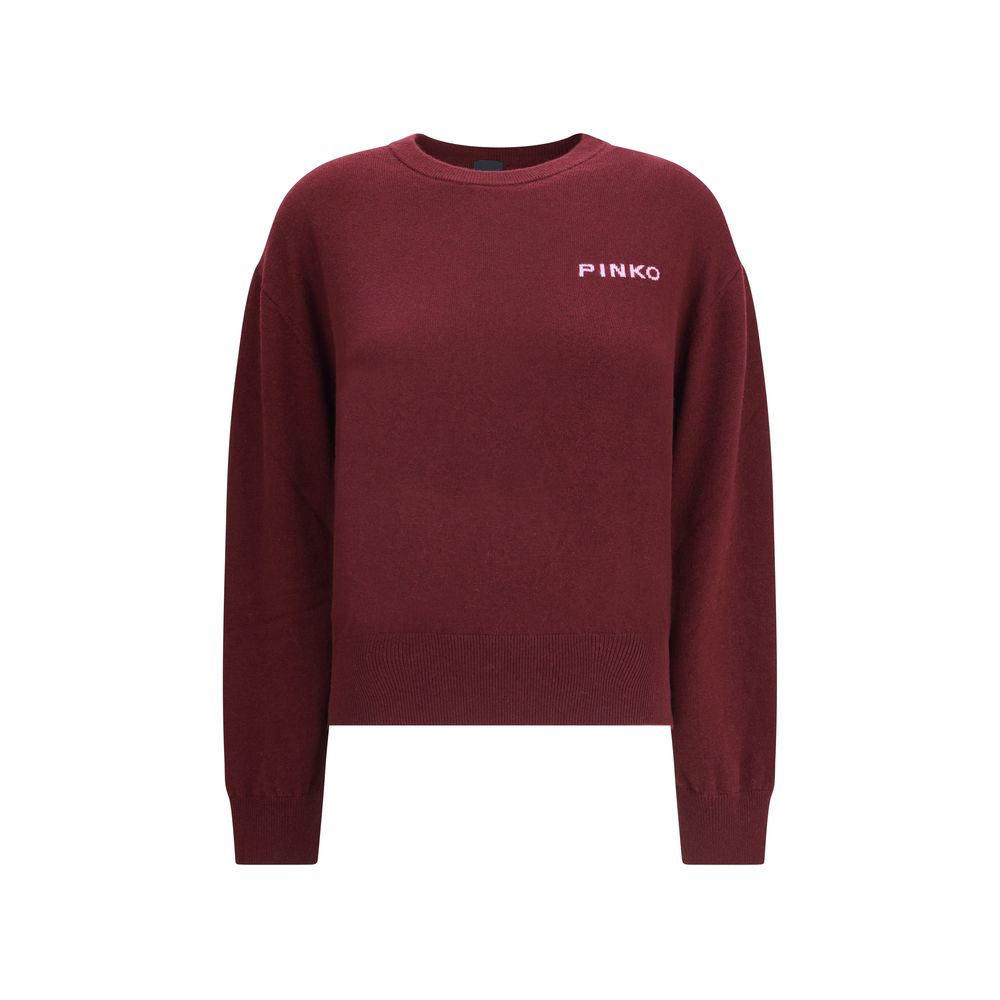 PINKO Woll-Sweatshirt in Bordeaux