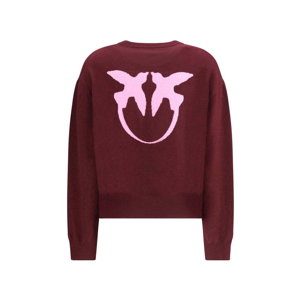 PINKO Woll-Sweatshirt in Bordeaux