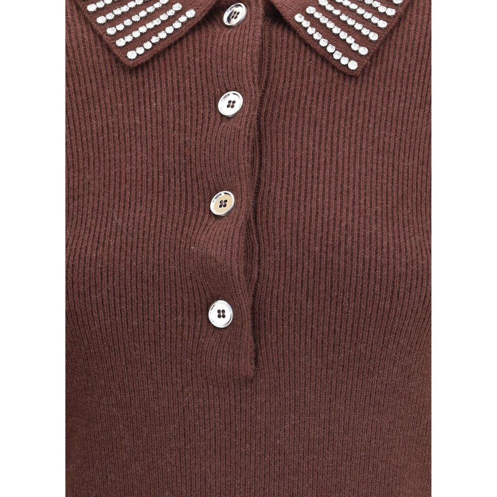 PINKO Braunes Nylon-Sweatshirt