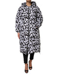 Dolce & Gabbana Zwart Wit DG Mania Lange Jas met capuchon