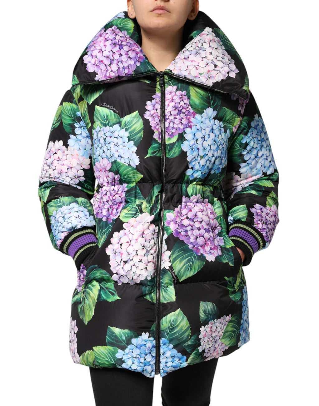 Dolce & Gabbana Gewatteerd Pufferjack met Bloemenprint in Meerdere Kleuren