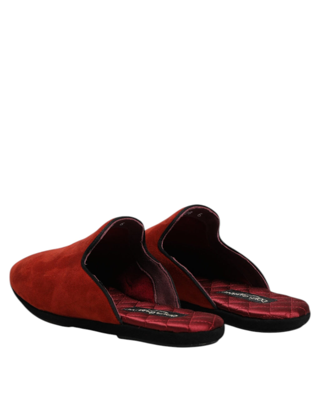 Dolce & Gabbana Oranje Suede Slides Platte Slippers