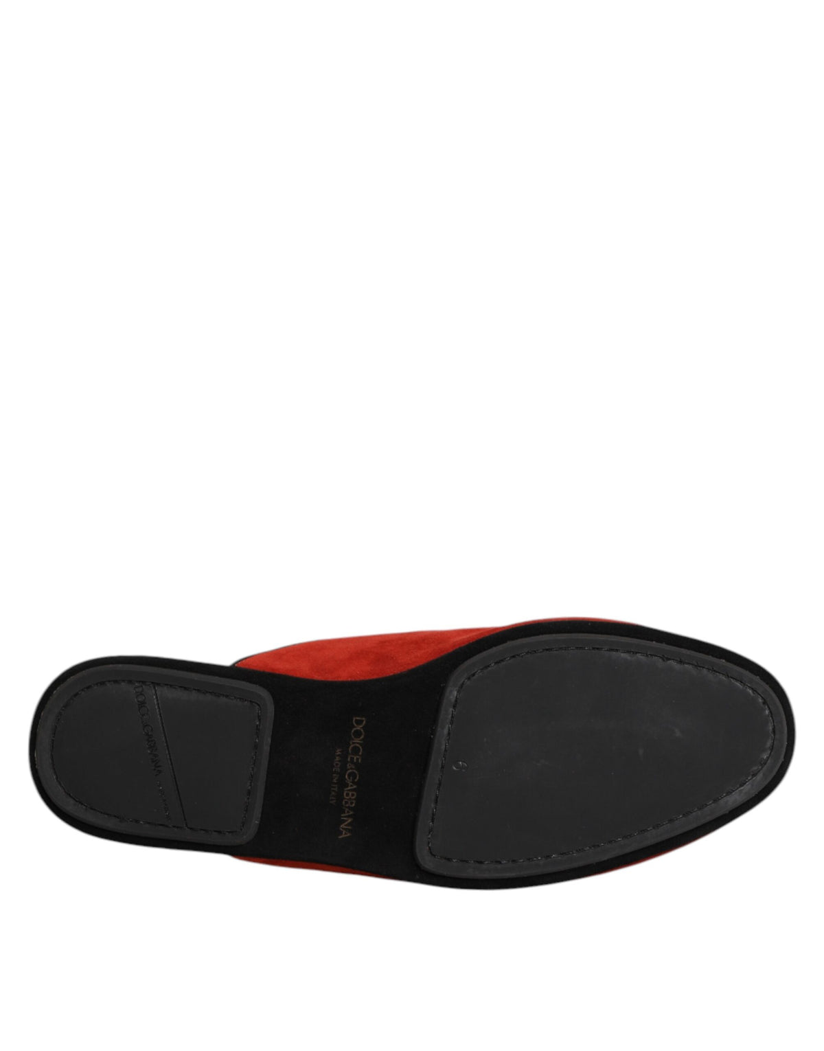 Dolce & Gabbana Oranje Suede Slides Platte Slippers