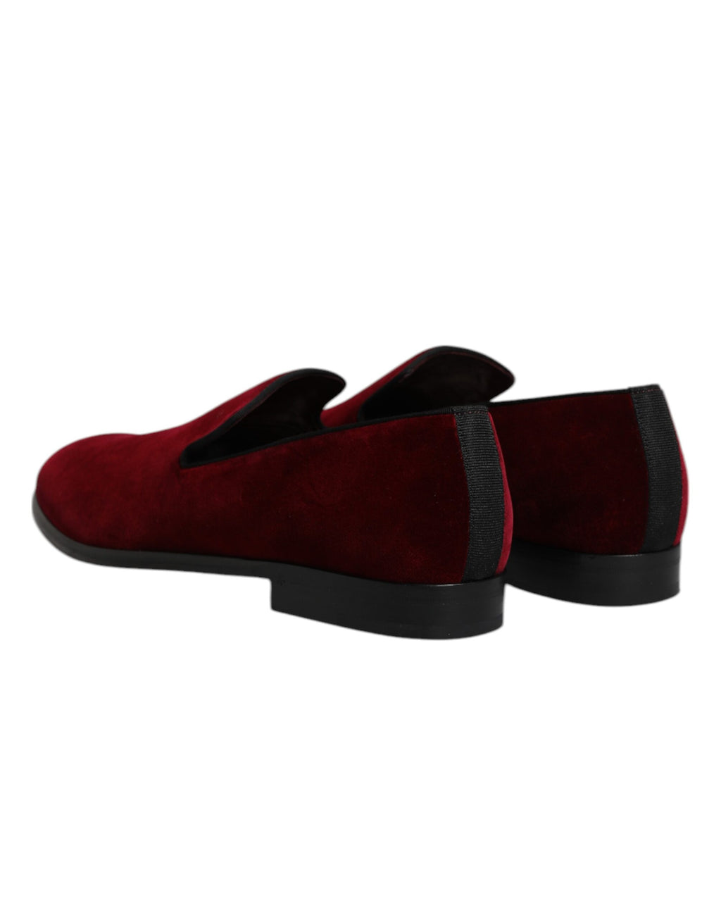Dolce & Gabbana Rode Katoenen Fluweel Instaploafers Nette Schoenen