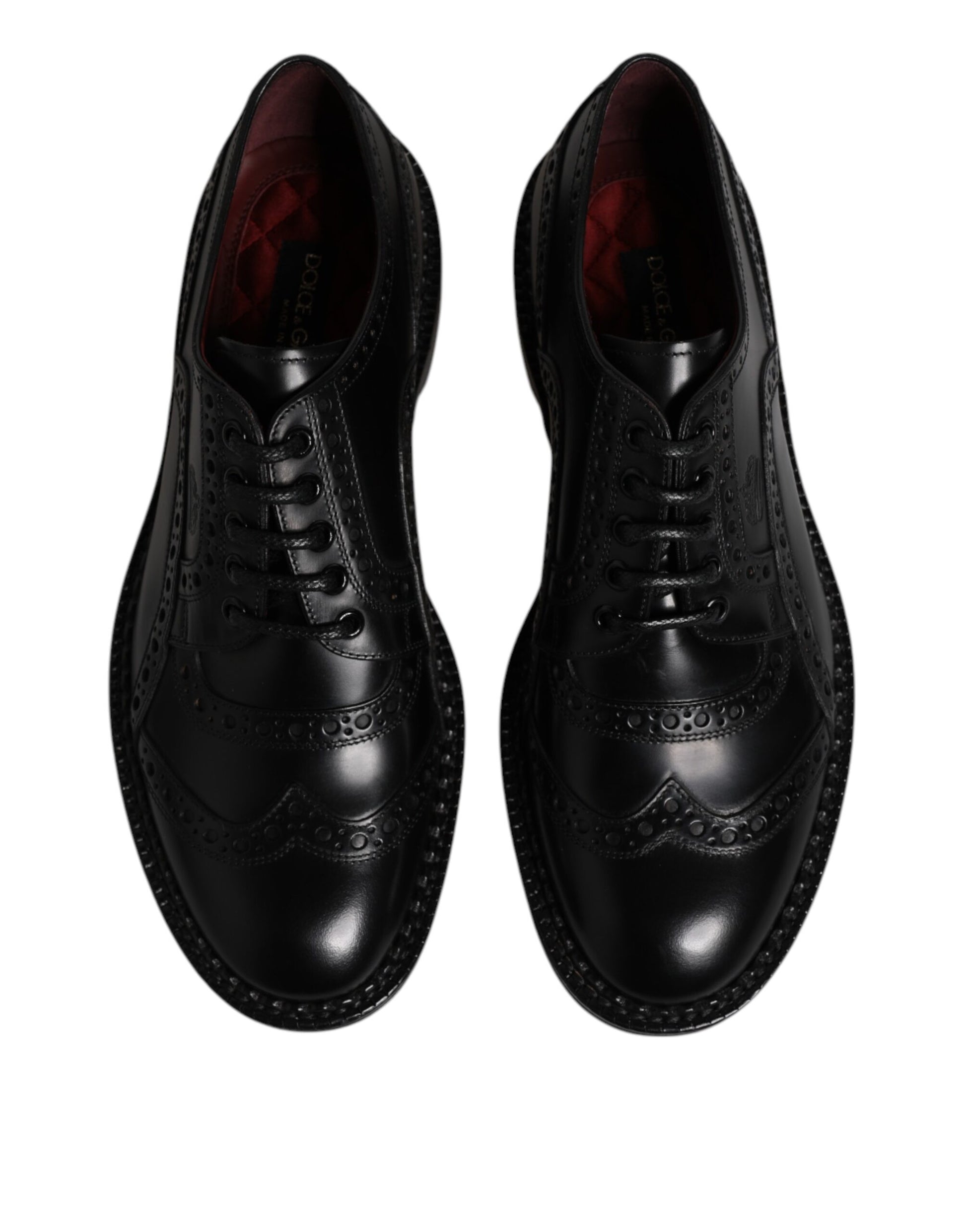Dolce & Gabbana Schwarze Kalbsleder Derby-Schuhe für formelle Anlässe