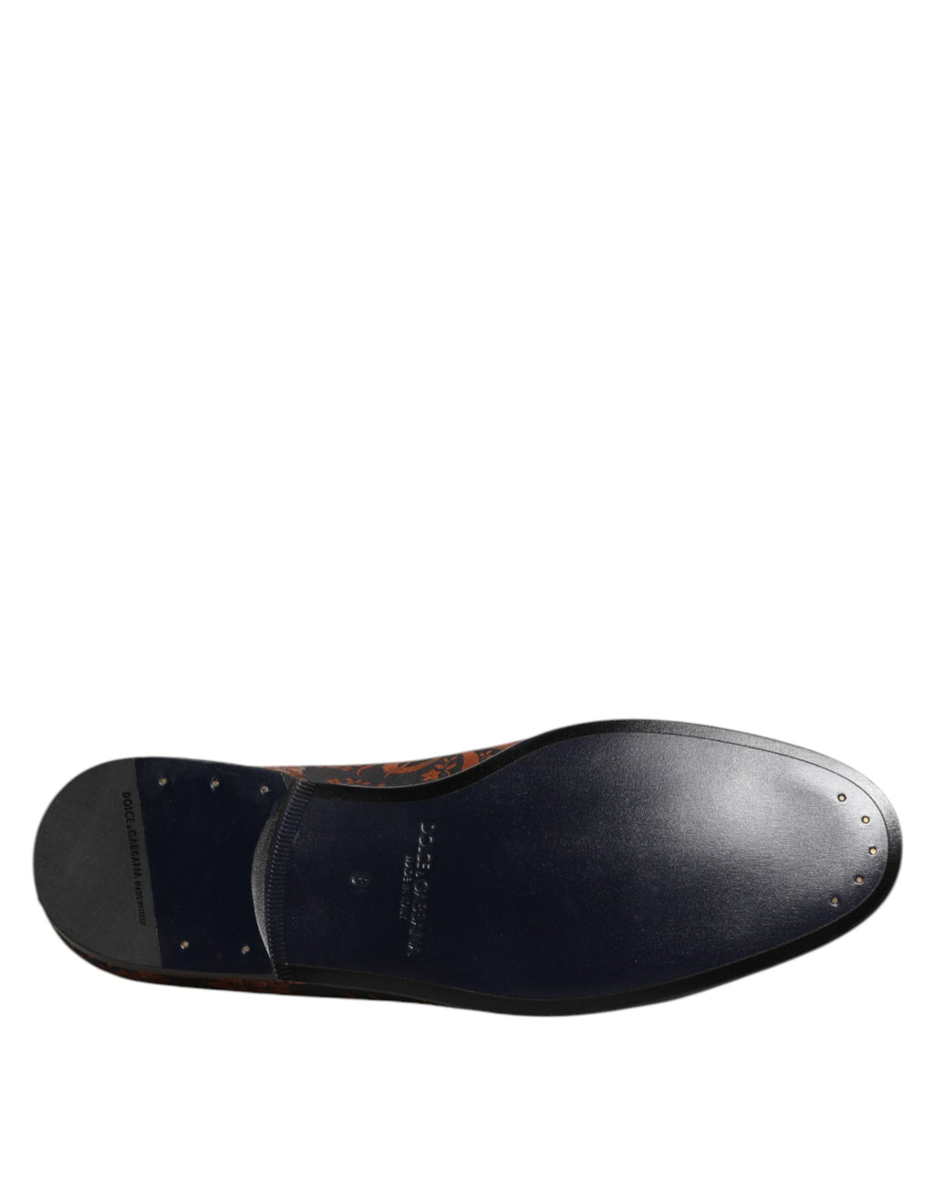 Dolce & Gabbana Schwarze Jacquard Polyester Slipper Schuhe
