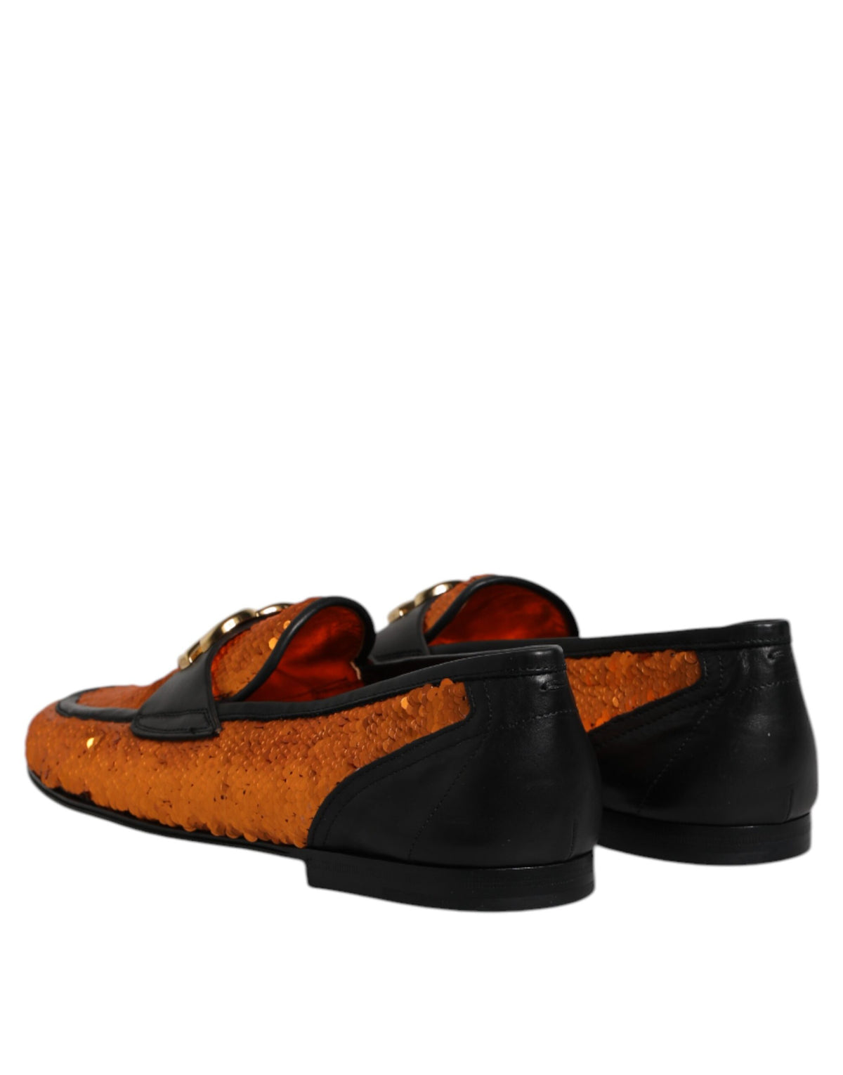Dolce & Gabbana Oranje Loafers Schoenen met Pailletten voor Heren