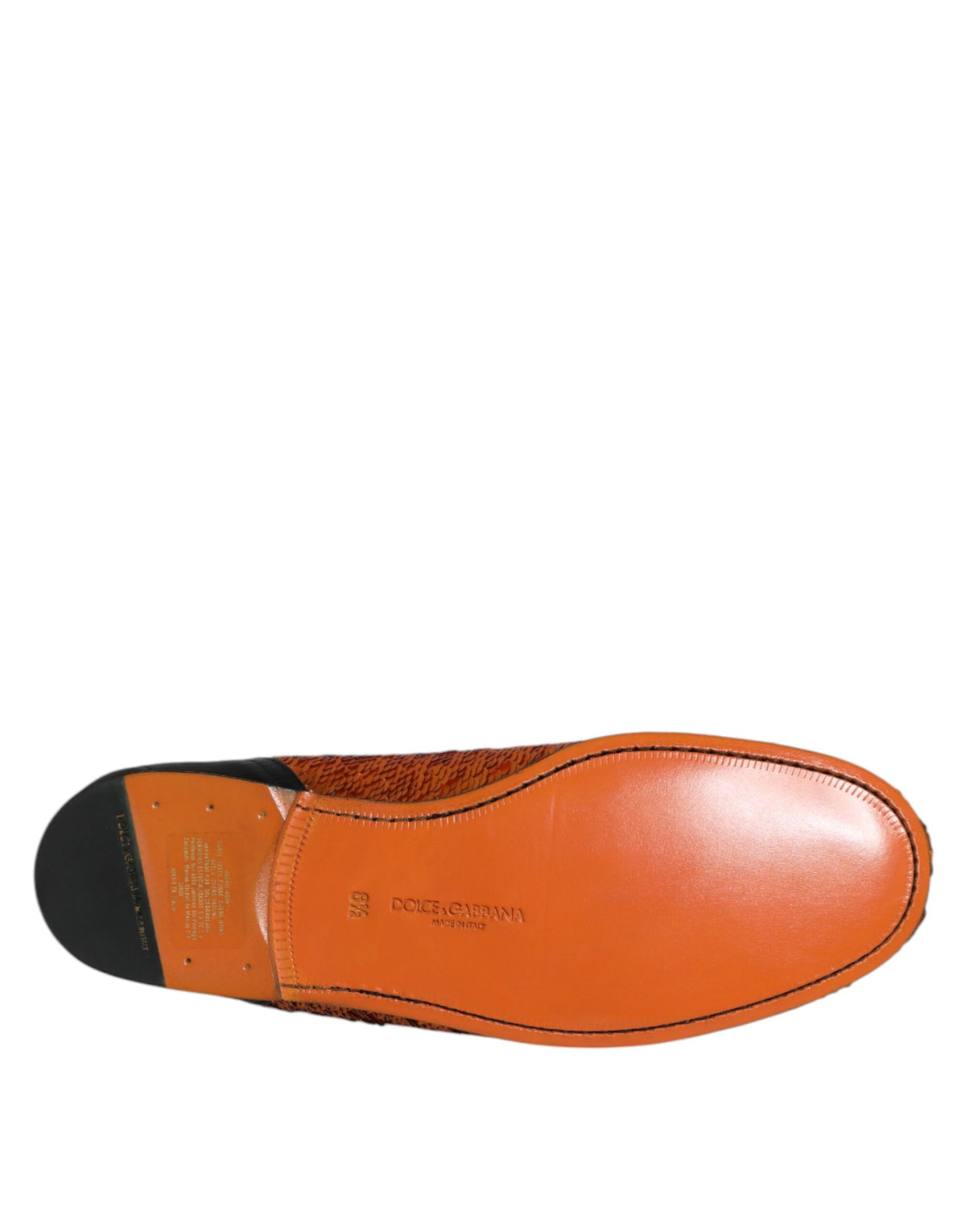 Dolce & Gabbana Oranje Loafers Schoenen met Pailletten voor Heren