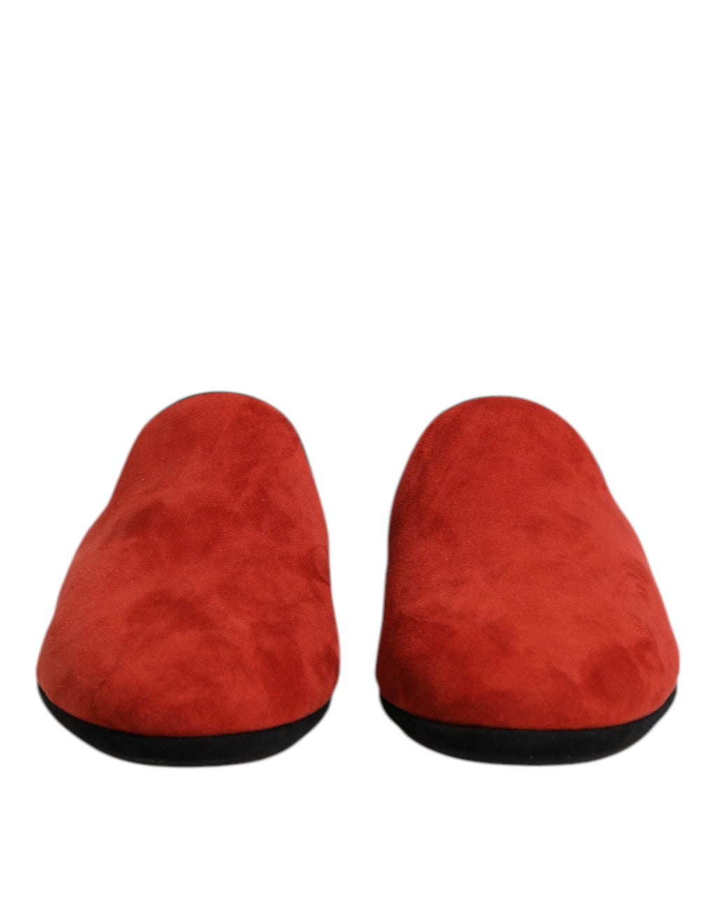 Dolce & Gabbana Oranje Suede Slides Platte Slippers