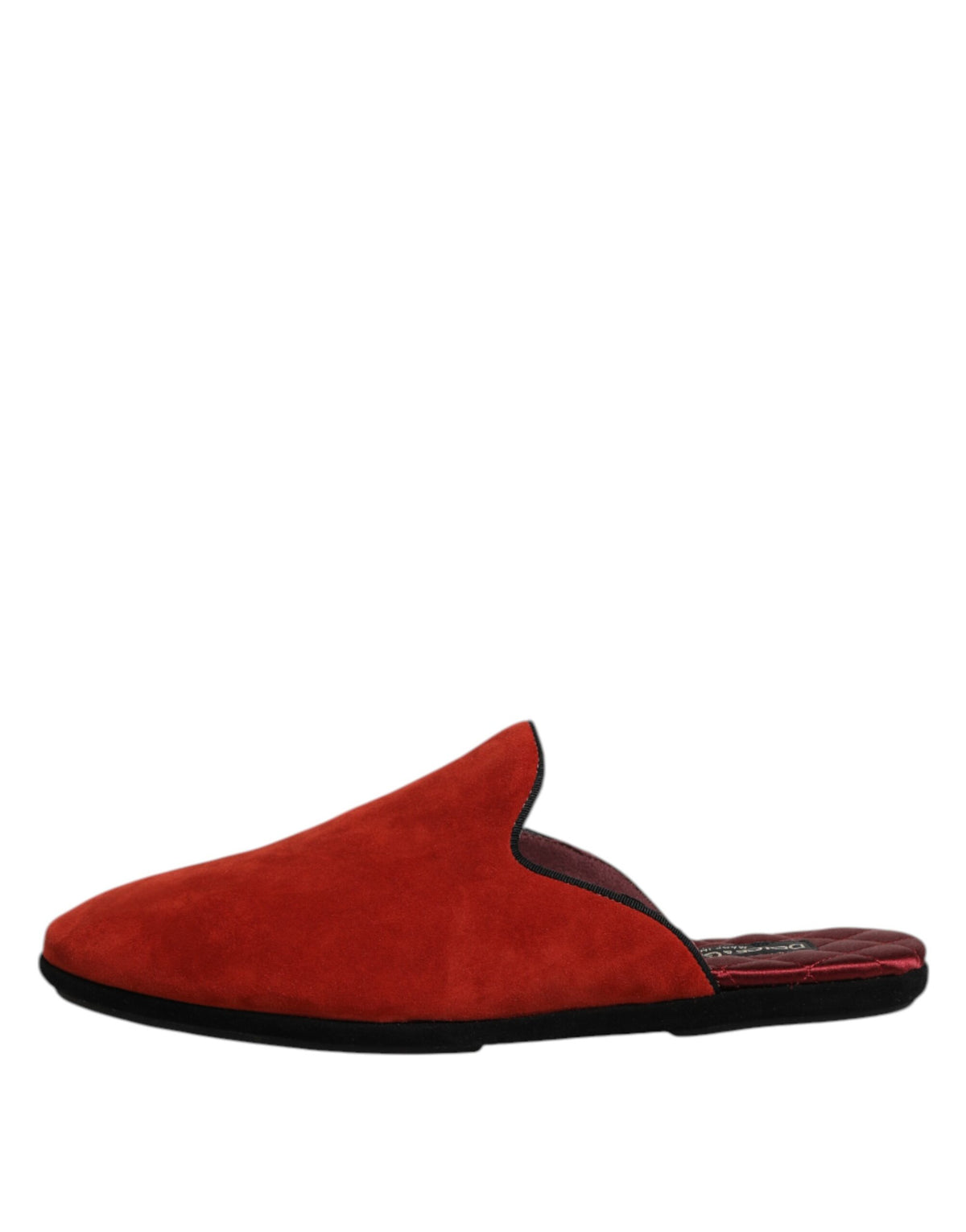 Dolce & Gabbana Oranje Suede Slides Platte Slippers