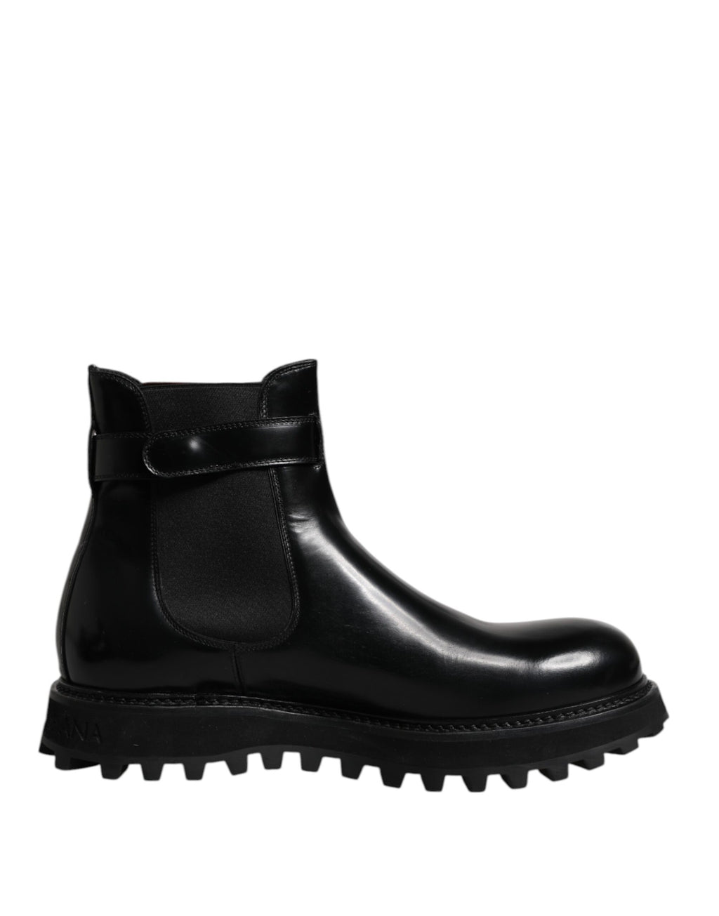 Dolce & Gabbana Zwarte, Met Riem Versierde DG-Logo Chelsea Boots voor Heren