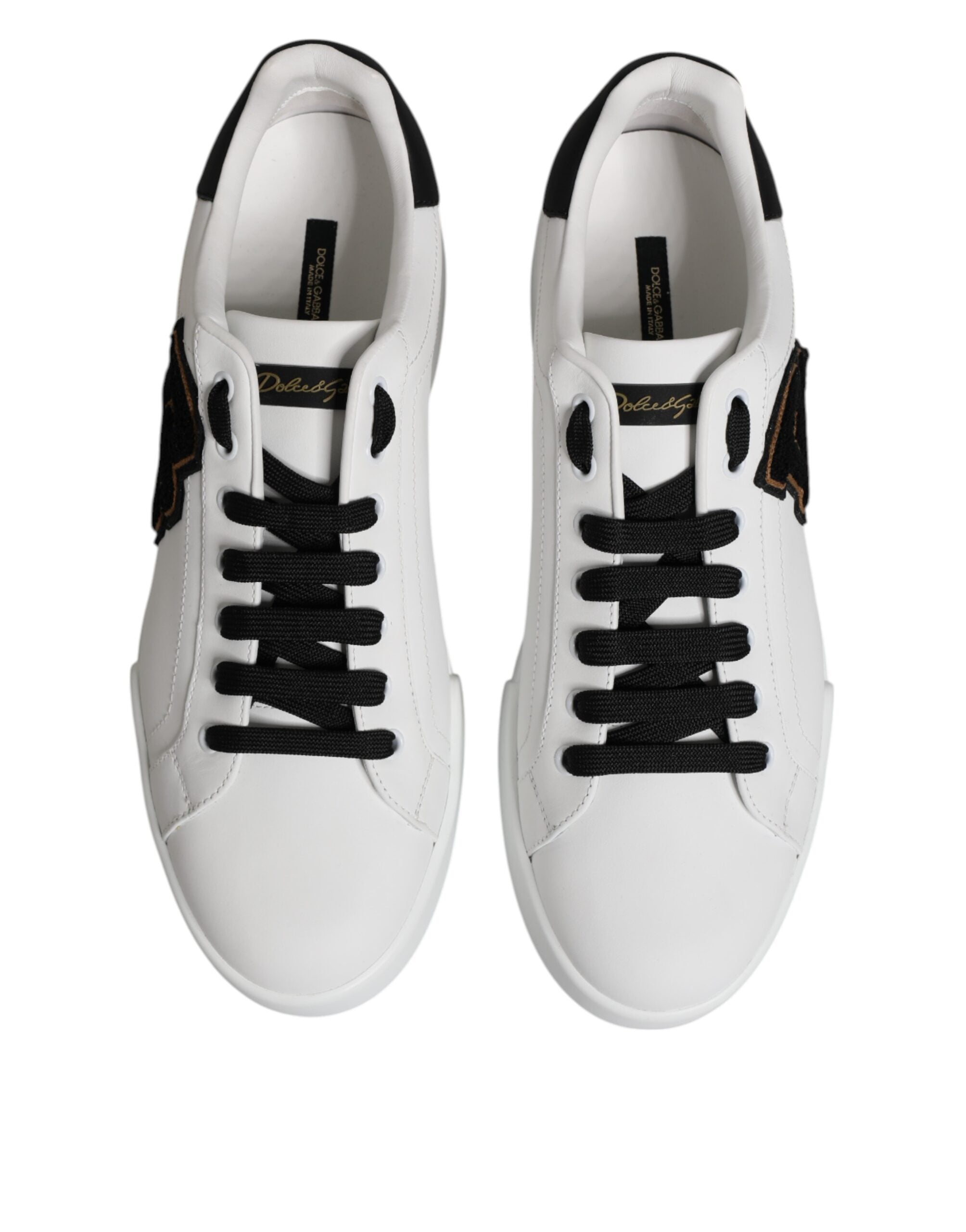 Dolce & Gabbana Weiß DG Logo Portofino Low Top Turnschuhe Schuhe
