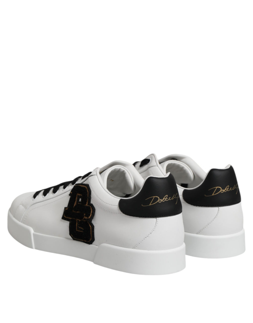 Dolce & Gabbana Weiß DG Logo Portofino Low Top Turnschuhe Schuhe