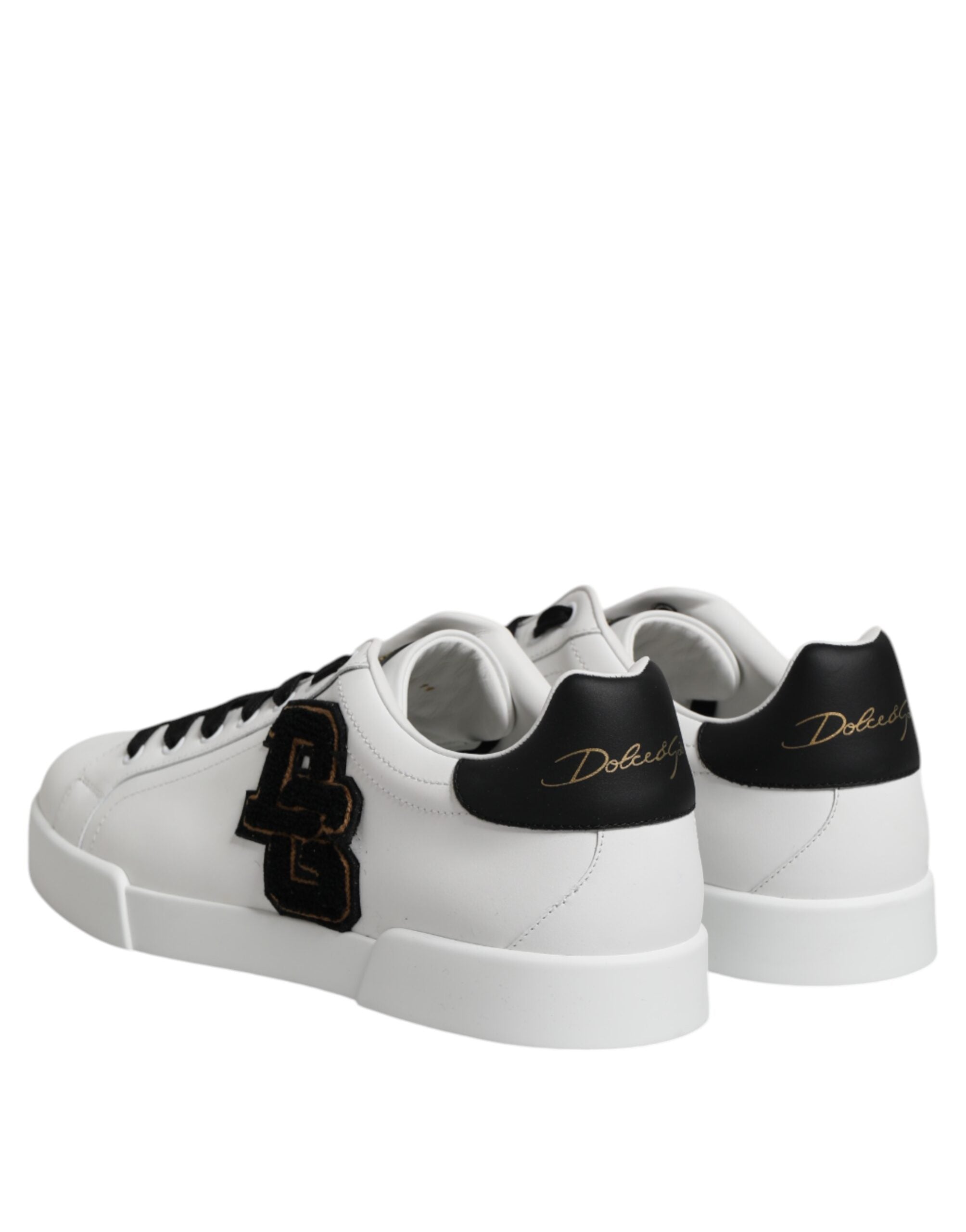 Dolce & Gabbana Weiß DG Logo Portofino Low Top Turnschuhe Schuhe